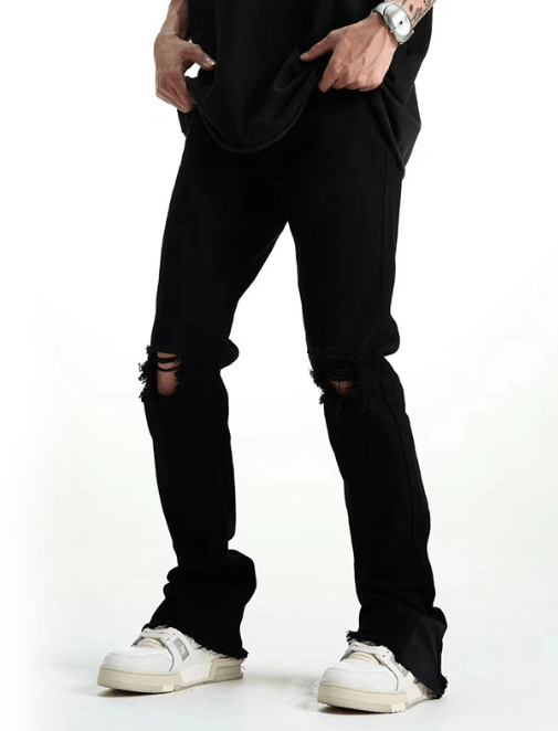 Japanese Brand × Jean Retro high street slim fit trendy ripped jeans Size US 32 / EU 48 - 2 Thumbnail