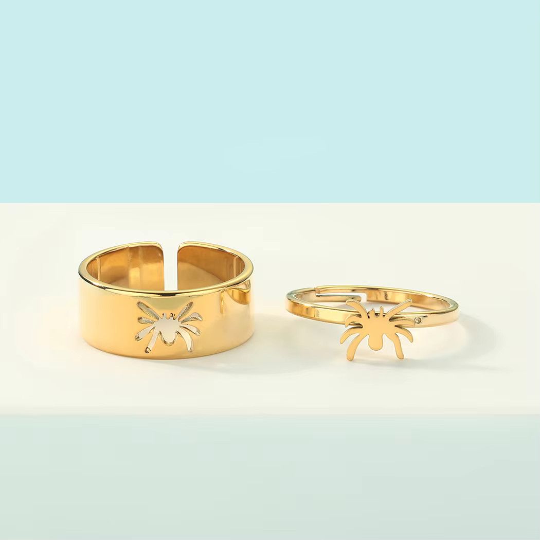 Jewelry Spider Couple Set Ring Size ONE SIZE - 3 Thumbnail