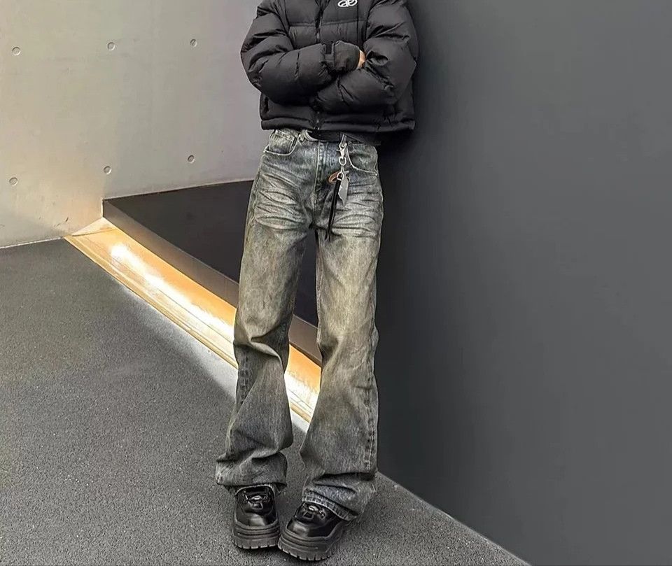 Japanese Brand Dirty Distressed straight Jeans Size US 34 / EU 50 - 1 Thumbnail