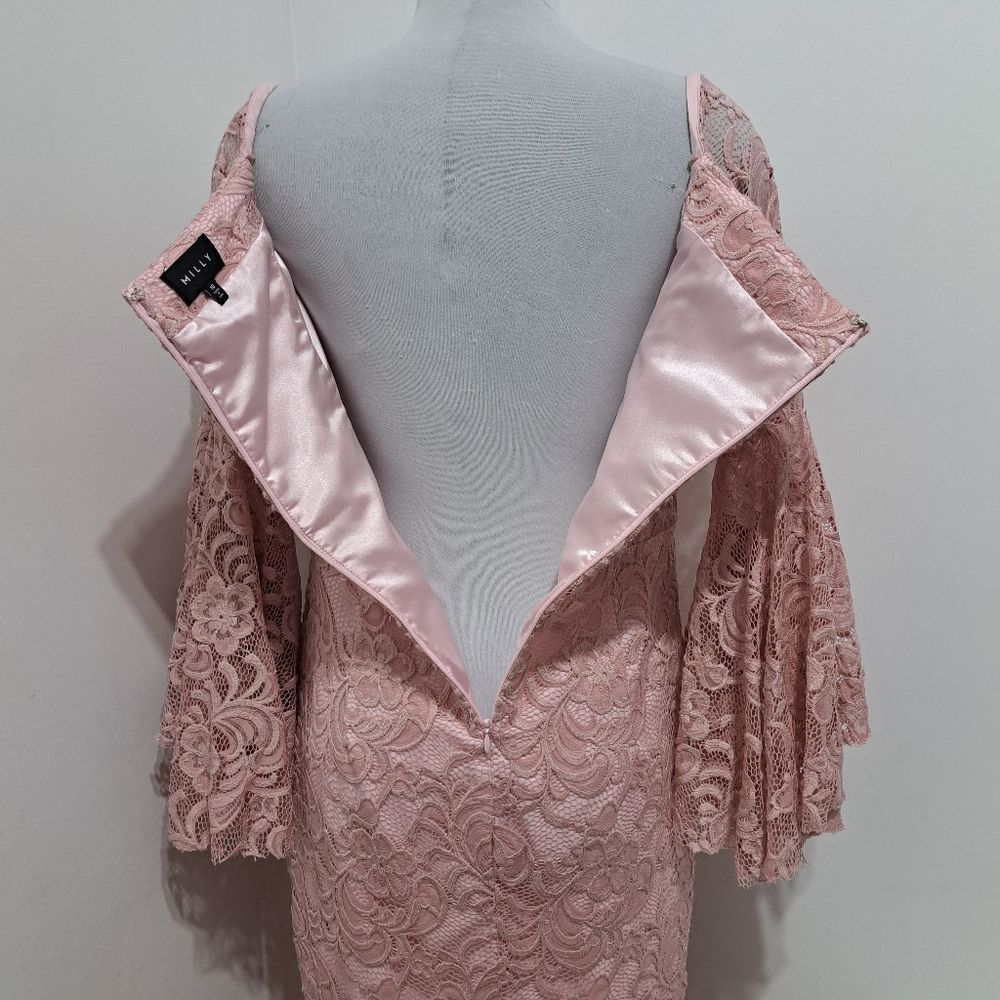 MILLY Milly Selena Off The Shoulder Floral Lace Romantic Dress Bel Size M / US 6-8 / IT 42-44 - 12 Thumbnail