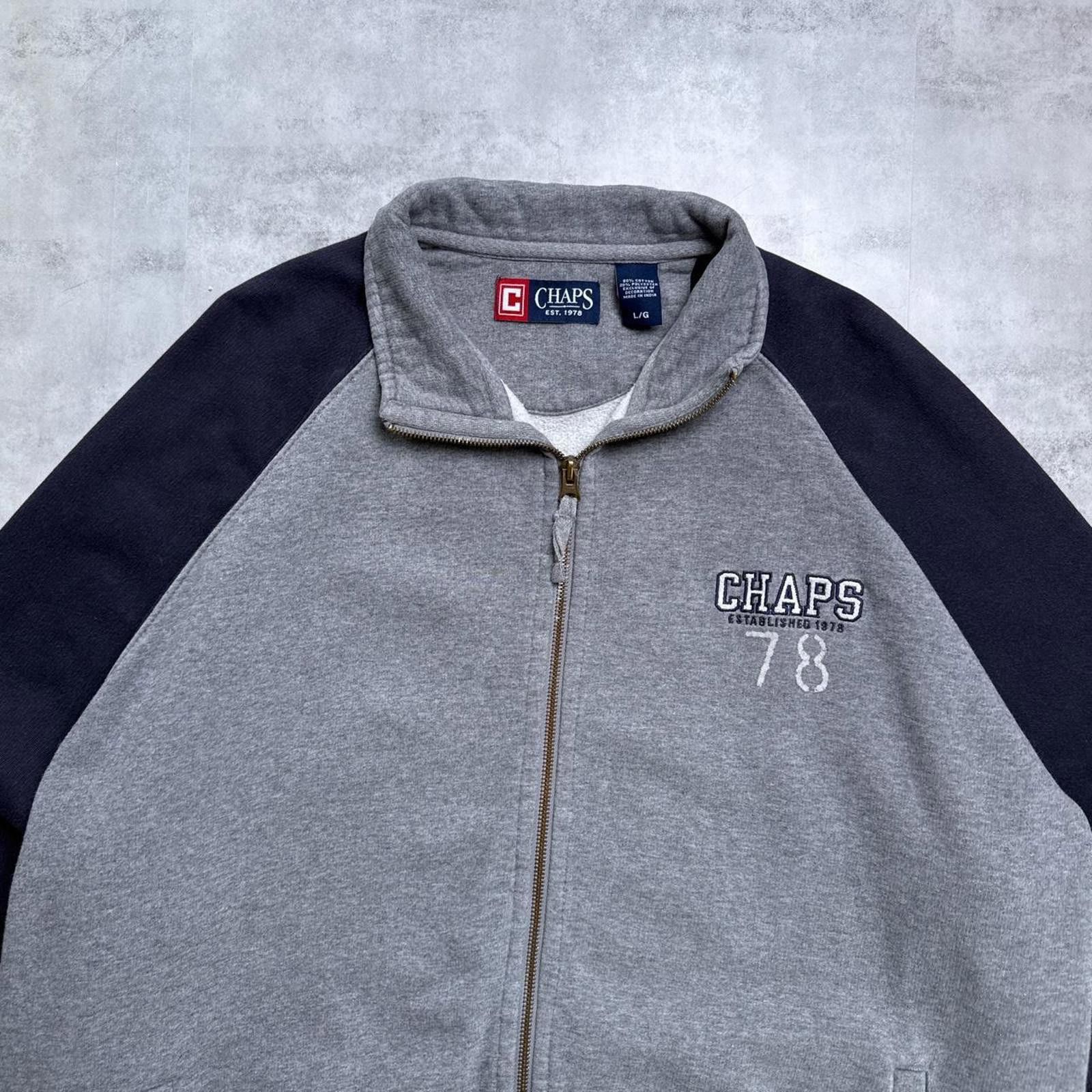 Chaps Y2K Chaps Gray Vintage 00s Zip Up Jacket Size US L / EU 52-54 / 3 - 2 Thumbnail