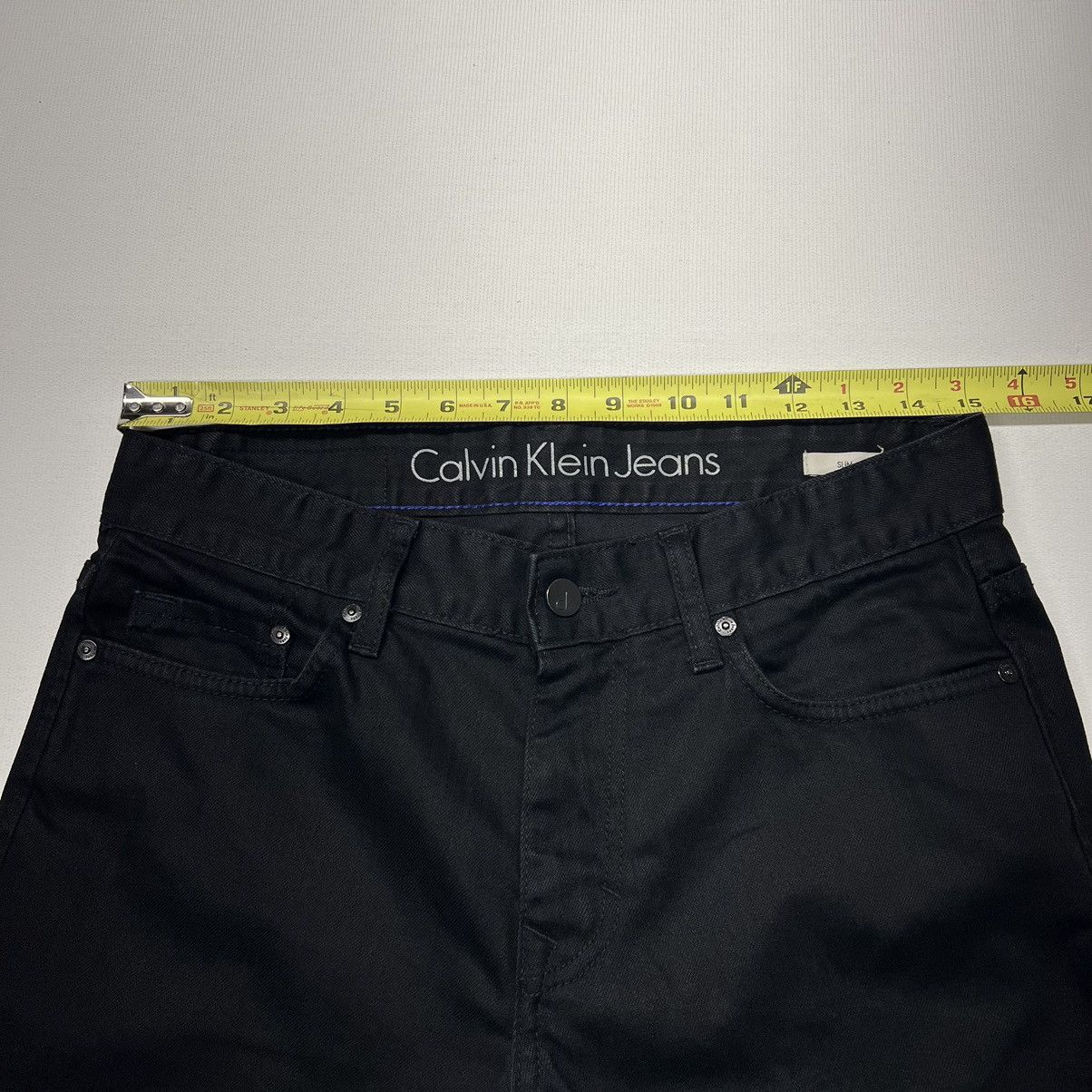 Calvin Klein Calvin Klein Jeans Black Slim Fit Regular Denim Pants Dark Size US 30 / EU 46 - 22 Thumbnail