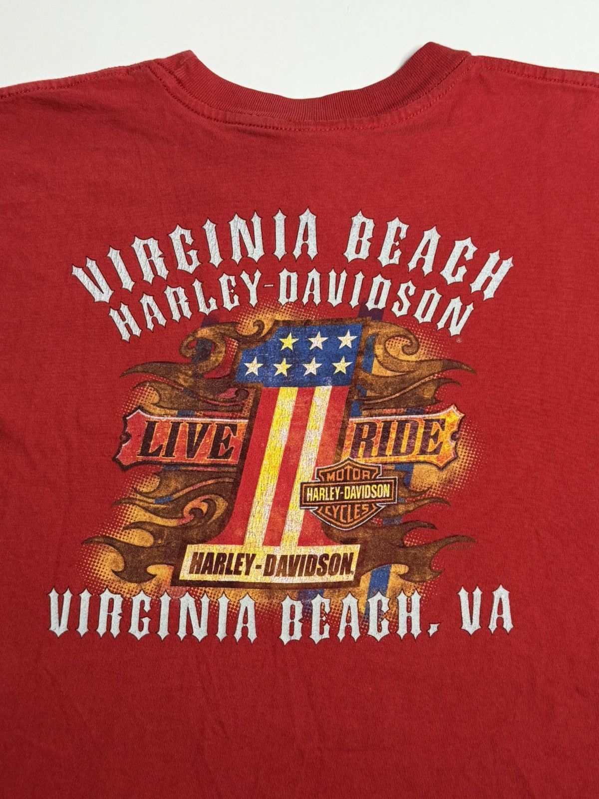 Harley Davidson VINTAGE 2009 Harley Feel The Power Tee “Red” (XL) PREOWNED Size US XL / EU 56 / 4 - 5 Thumbnail