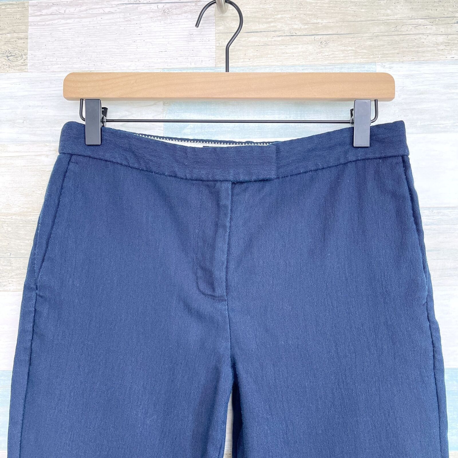 J.Crew J Crew Ryder Slim Trouser Ankle Pants Navy Blue Stretch 4 Size 27" / US 4 / IT 40 - 2 Thumbnail