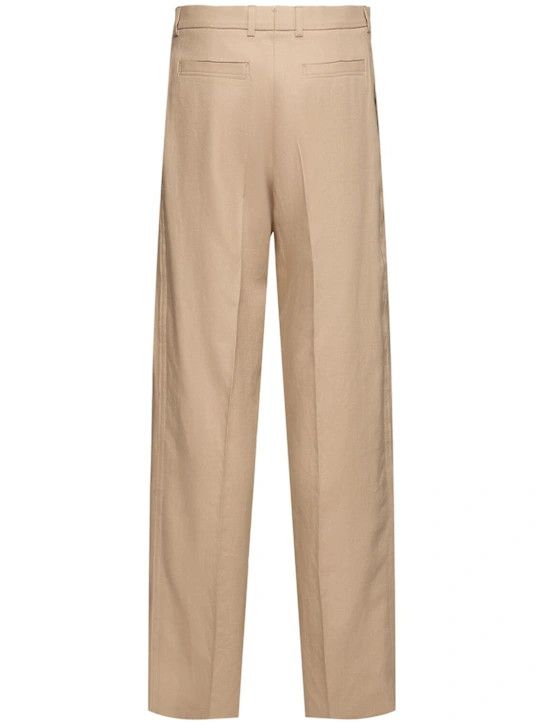 Z Zegna o1lsvrm0525 Oasi Linen Pants in Beige Size US 30 / EU 46 - 2 Thumbnail