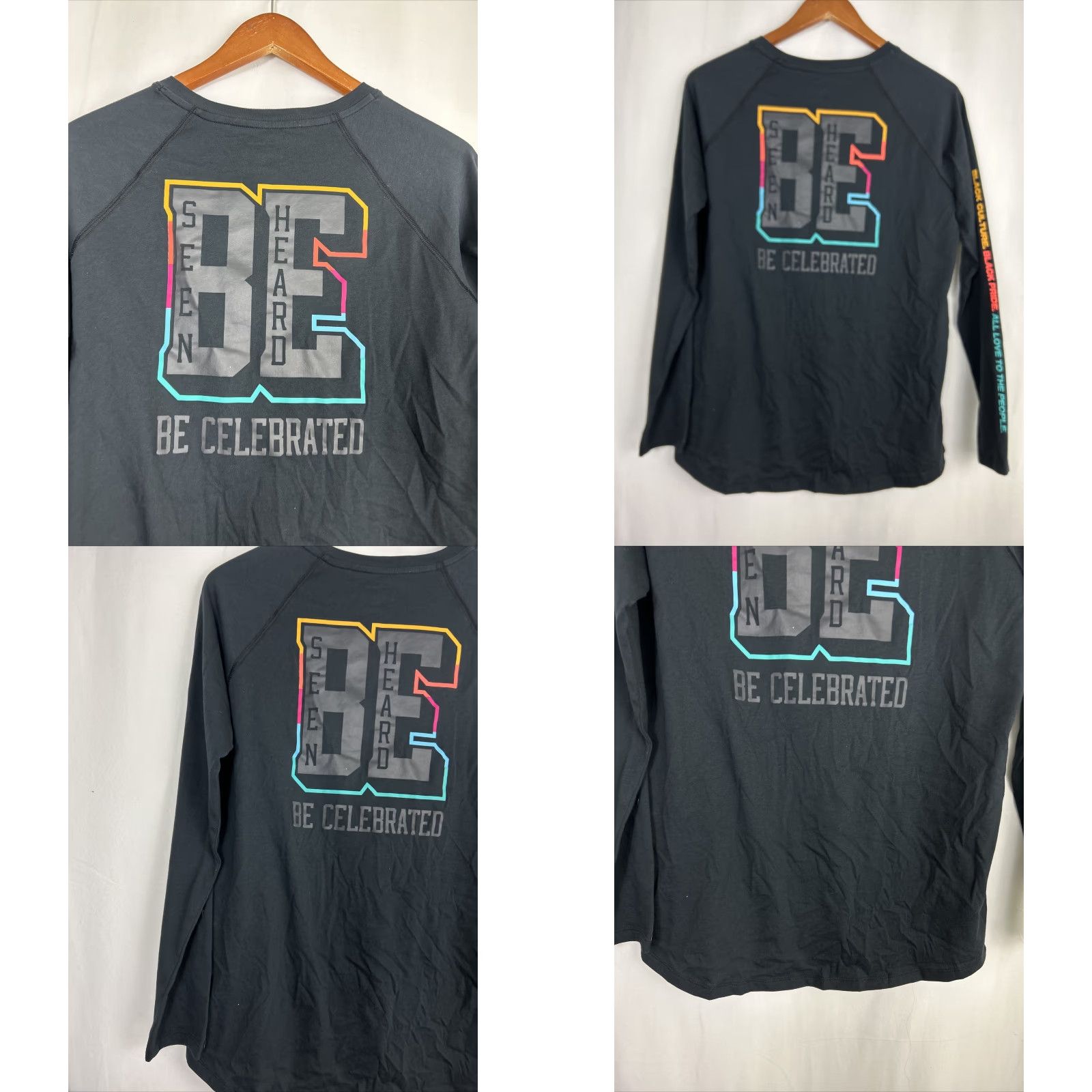 Under Armour Under Armour Womens M Loose Black Culture Be Seen Be Heard Base Layer Shirt Size M / US 6-8 / IT 42-44 - 8 Thumbnail