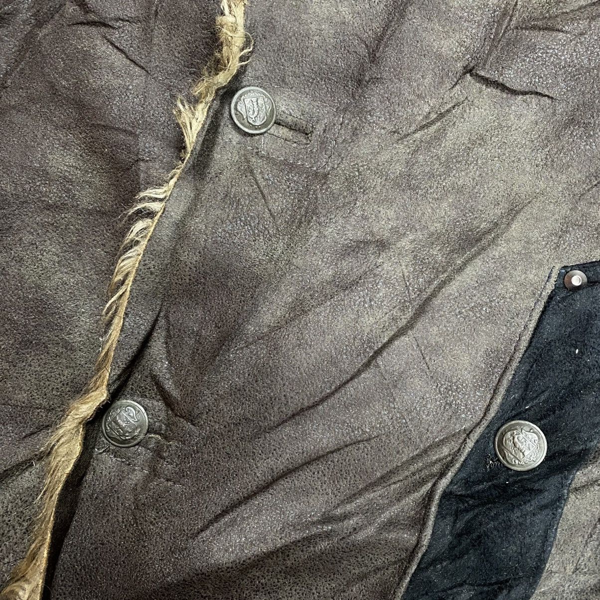 Schlussel Schlussel Asymmetric Button Fur Leather Jacket Size US M / EU 48-50 / 2 - 11 Thumbnail