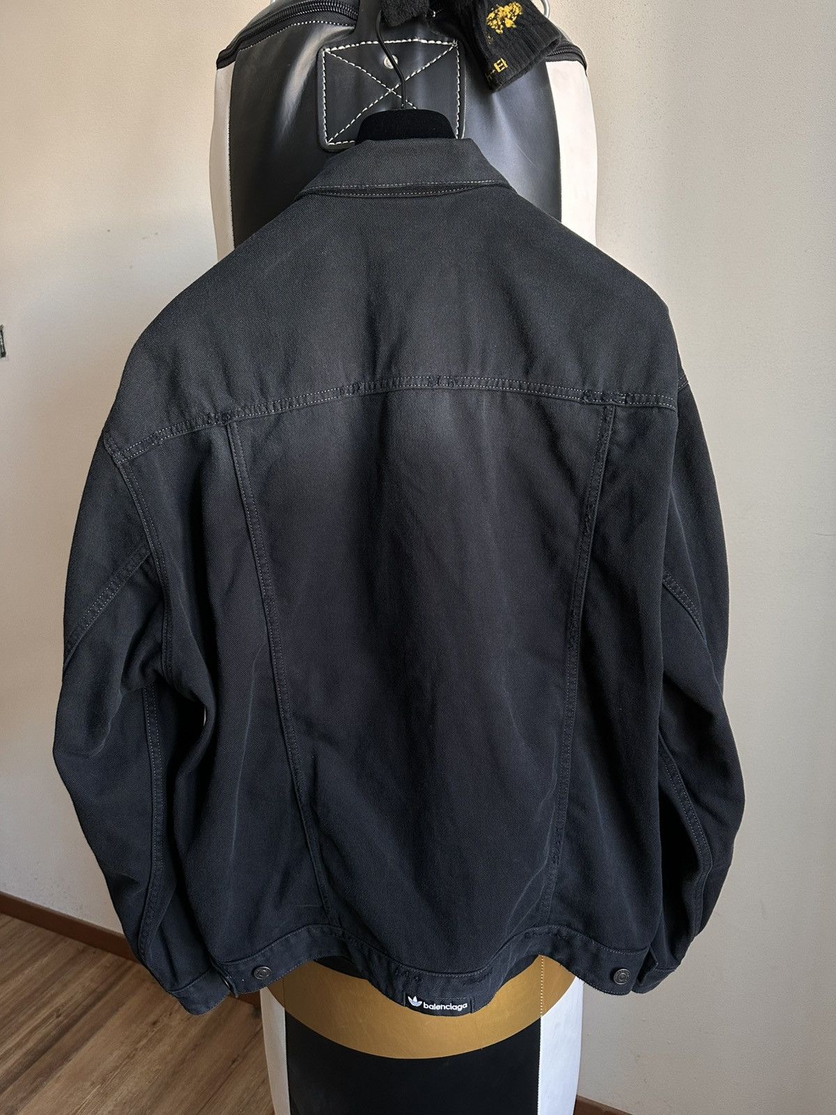 Balenciaga [1] SS23 Adidas black denim jacket Size US L / EU 52-54 / 3 - 4 Thumbnail