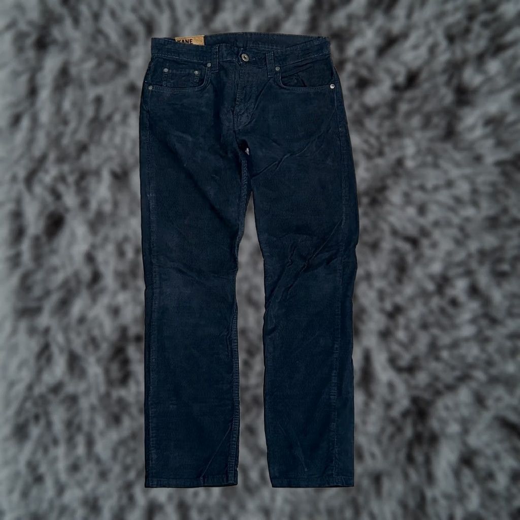 J Brand J Brand Kane Straight Fit Drab Navy Corduroy Jeans - 31 Mens Casual Chino 30in Inseam Size US 31 - 1 Thumbnail