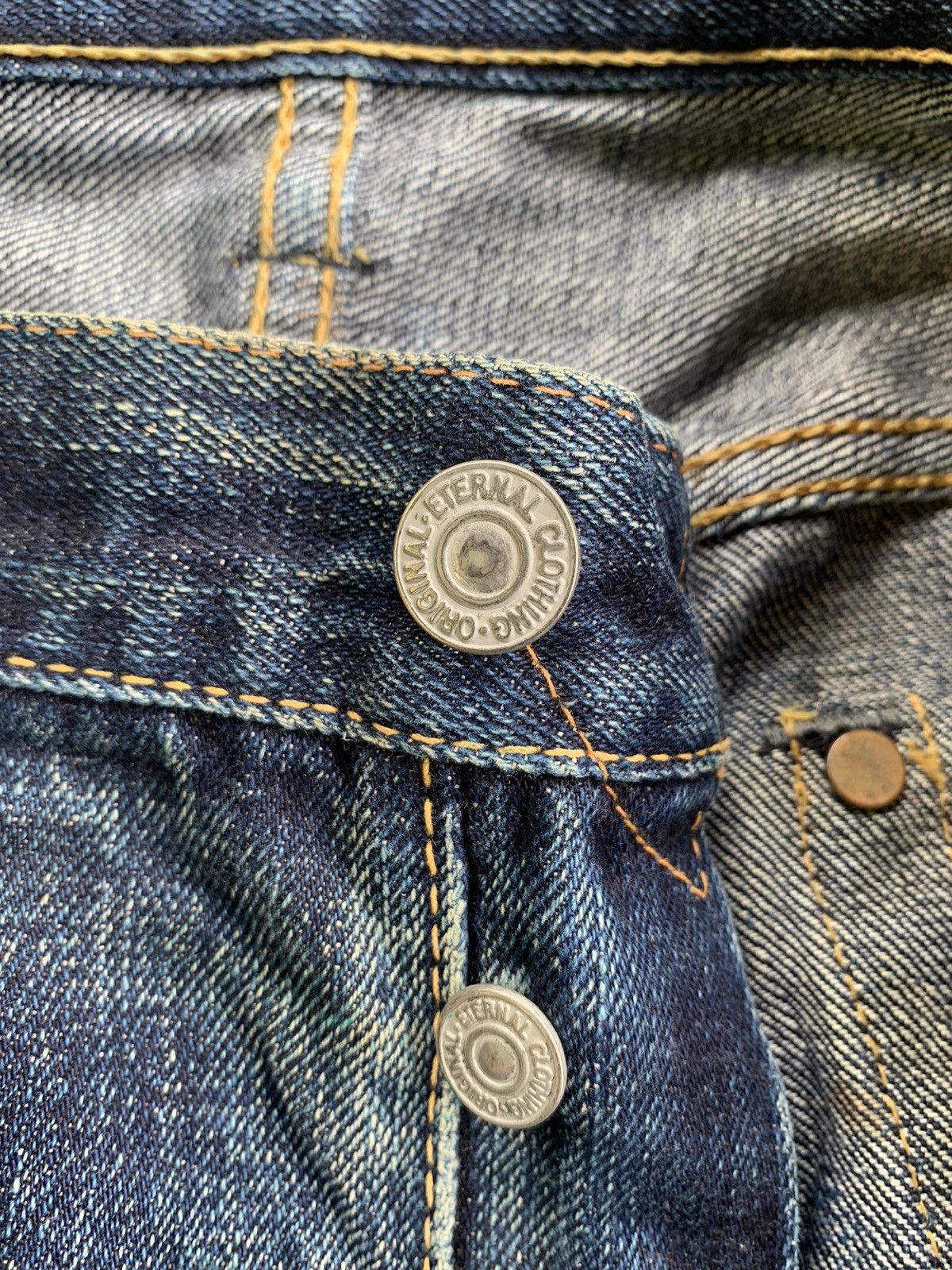 Vintage Eternal Selvedge Button Fly Distressed Denim