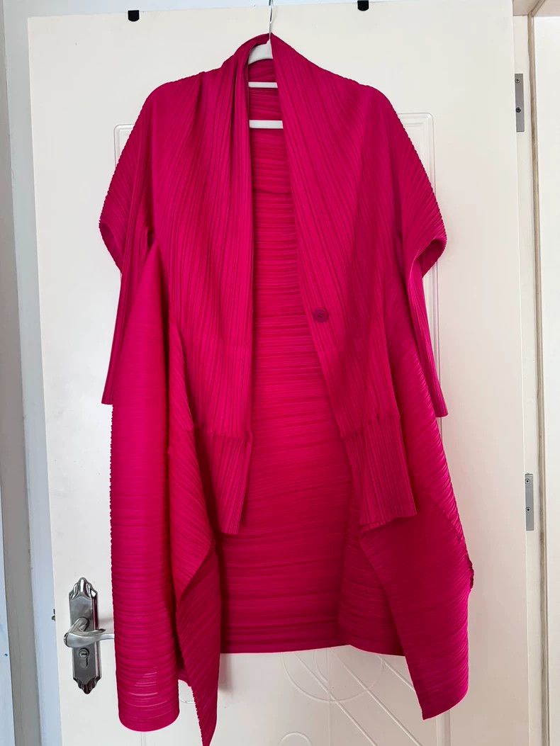 Other Issey Miyake Red pleated cardigan Size L / US 10 / IT 46 - 5 Thumbnail