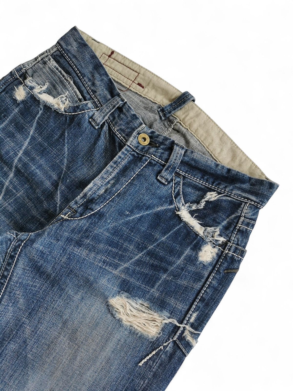 Japanese Brand Vintage Japanese Brand Style Kapital Port Patchwork Jeans Size US 30 / EU 46 - 8 Thumbnail