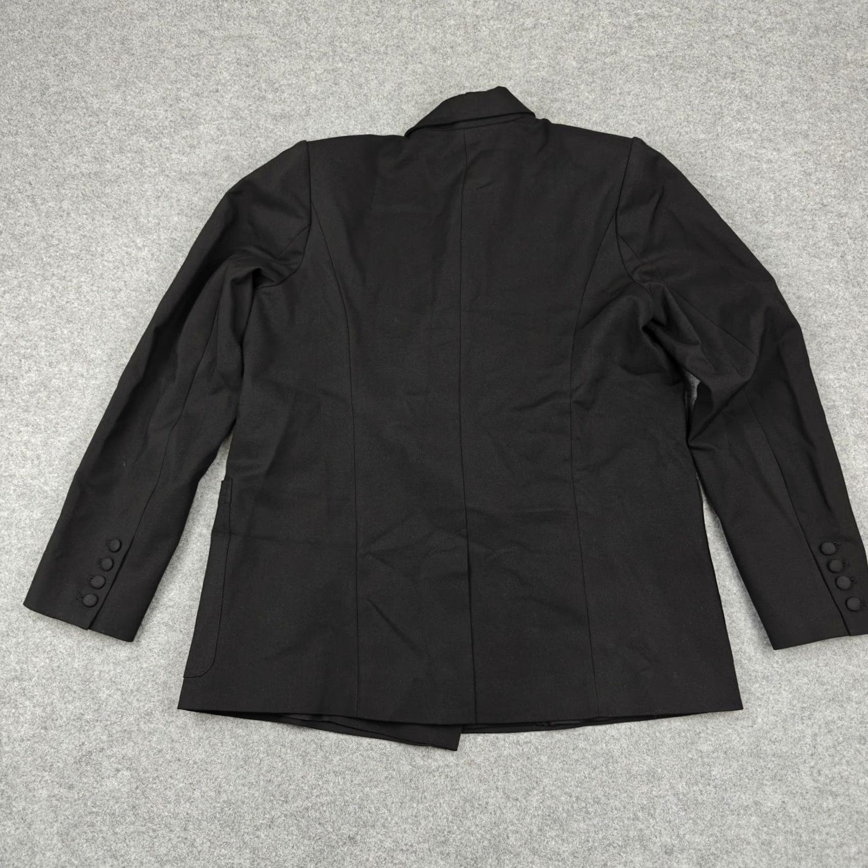 Good American VINTAGE Good American Blazer Womens 2 Black Double Breasted Lined Jacket Tailored Size XS / US 0-2 / IT 36-38 - 7 Thumbnail
