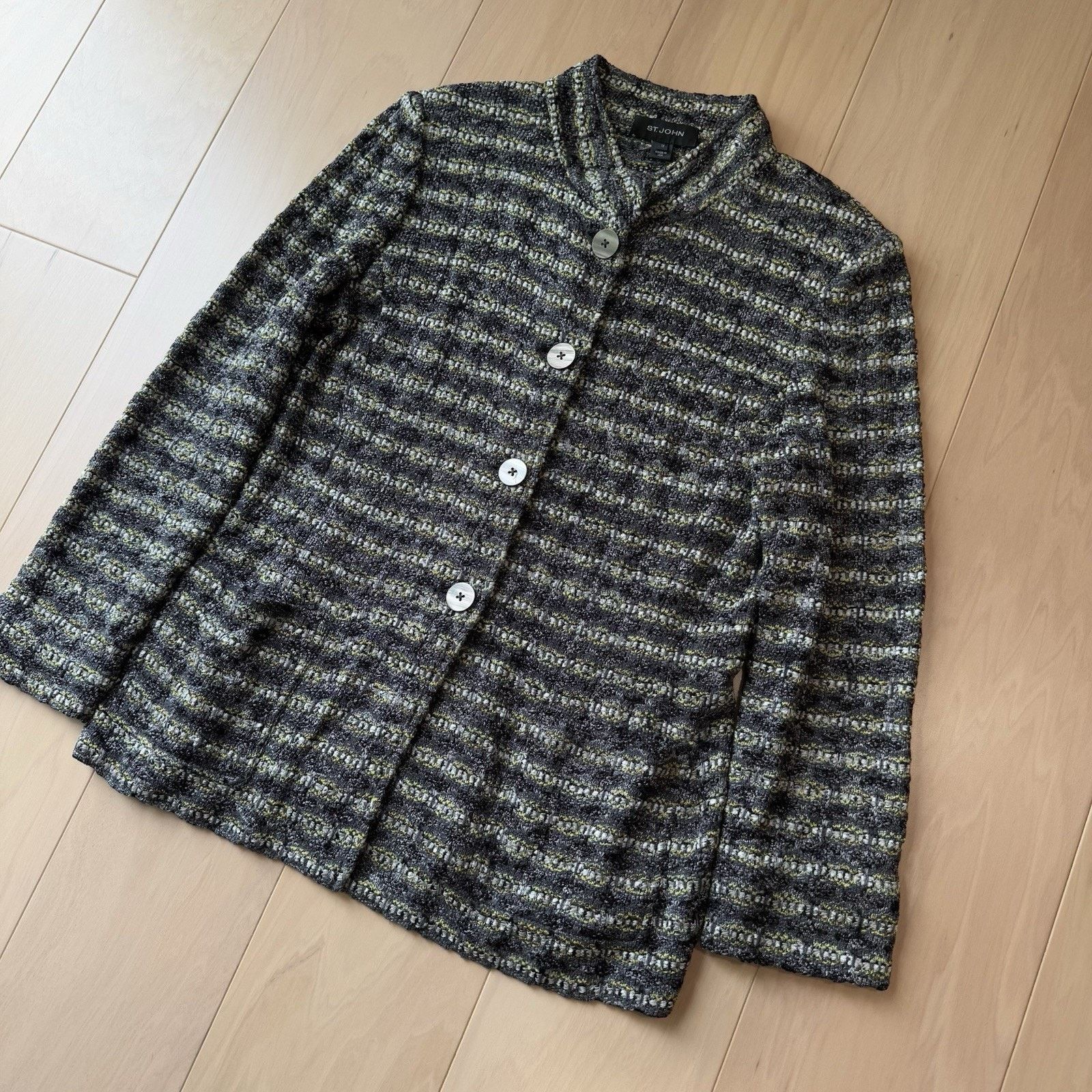 Salvatore Ferragamo St John Suit Jacket Women's 12 Multicolor Knit Cardigan Size XL / US 12-14 / IT 48-50 - 10 Thumbnail
