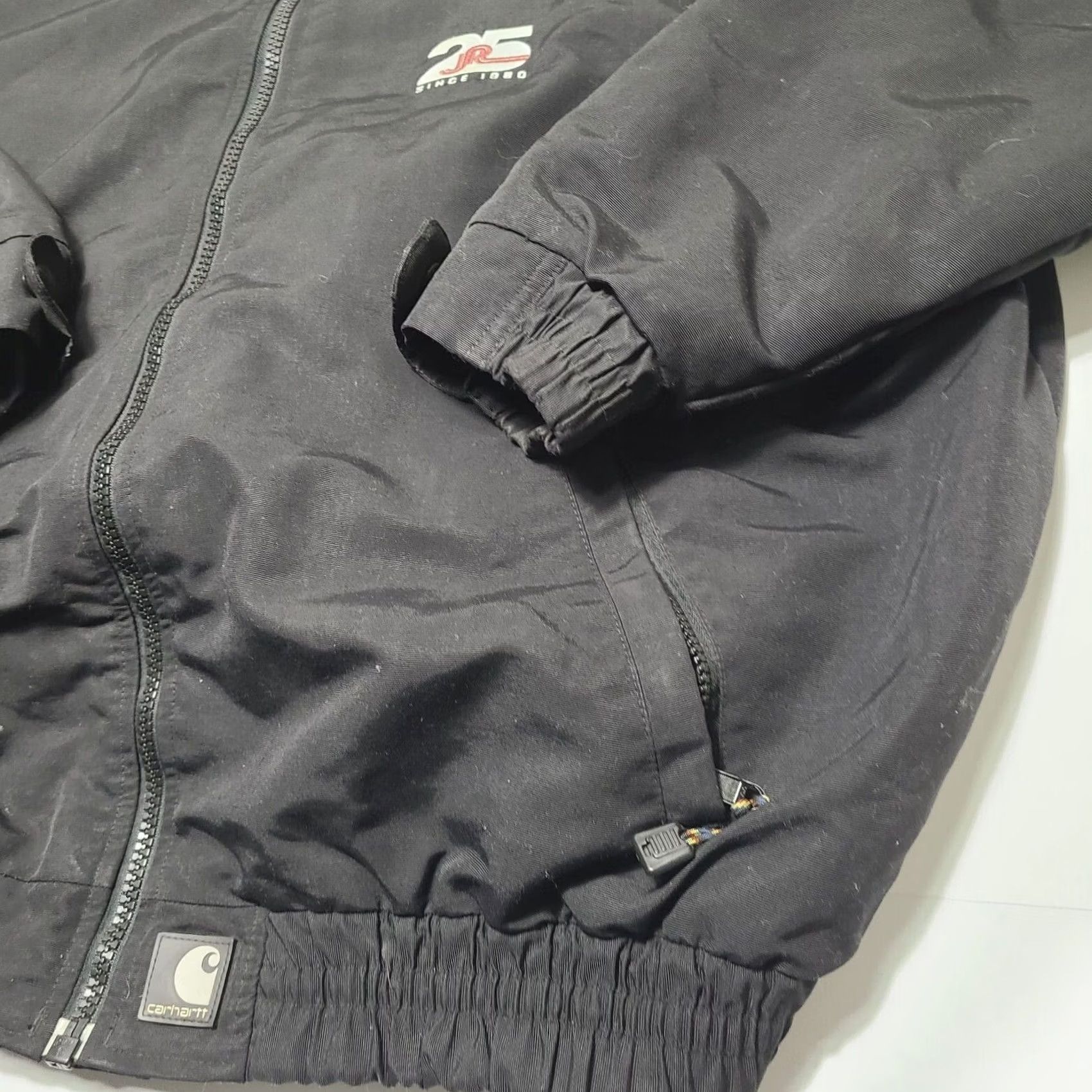 Carhartt VINTAGE Carhartt Bomber Jacket Nylon Fleece Lined Coat Jacket Men XL Black 90s" Size US XL / EU 56 / 4 - 4 Thumbnail