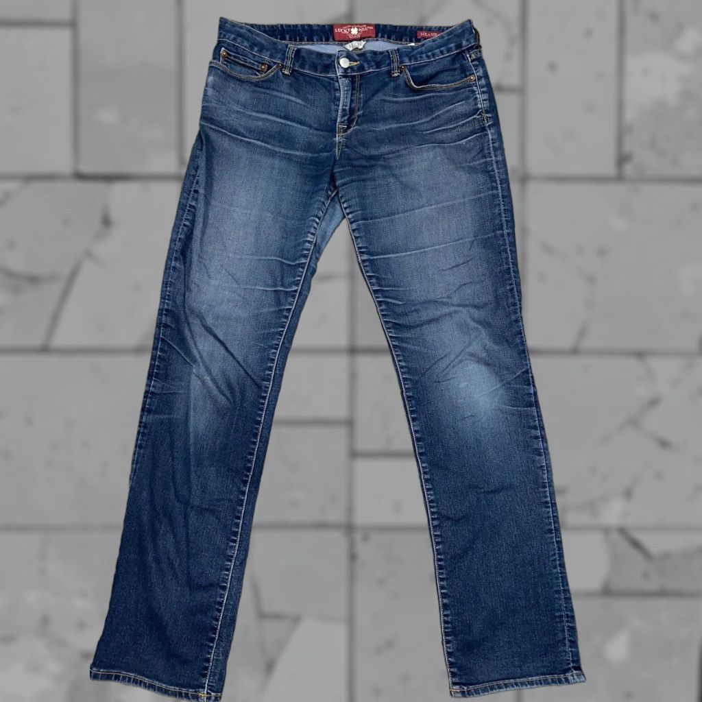 Lucky Brand Lucky Brand Womens Straight Jeans Sz 12 Regular Blue 2000s Clothing Womens Size 34" / US 12 / IT 48 - 1 Thumbnail