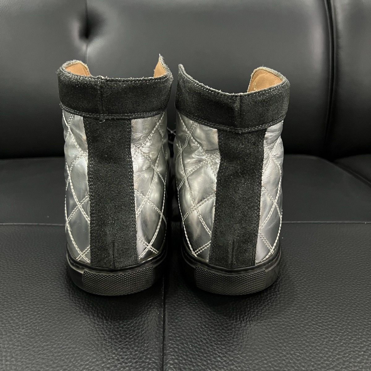 Marc Jacobs Marc Jacobs Metallic Suede High-Top Sneakers Size US 7 / EU 40 - 15 Thumbnail