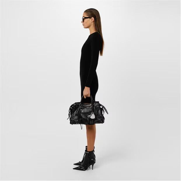 Balenciaga o1g2r1mq0924 Cagole 90mm Ankle Boots in Black & Silver Size US 9 / IT 39 - 6 Thumbnail