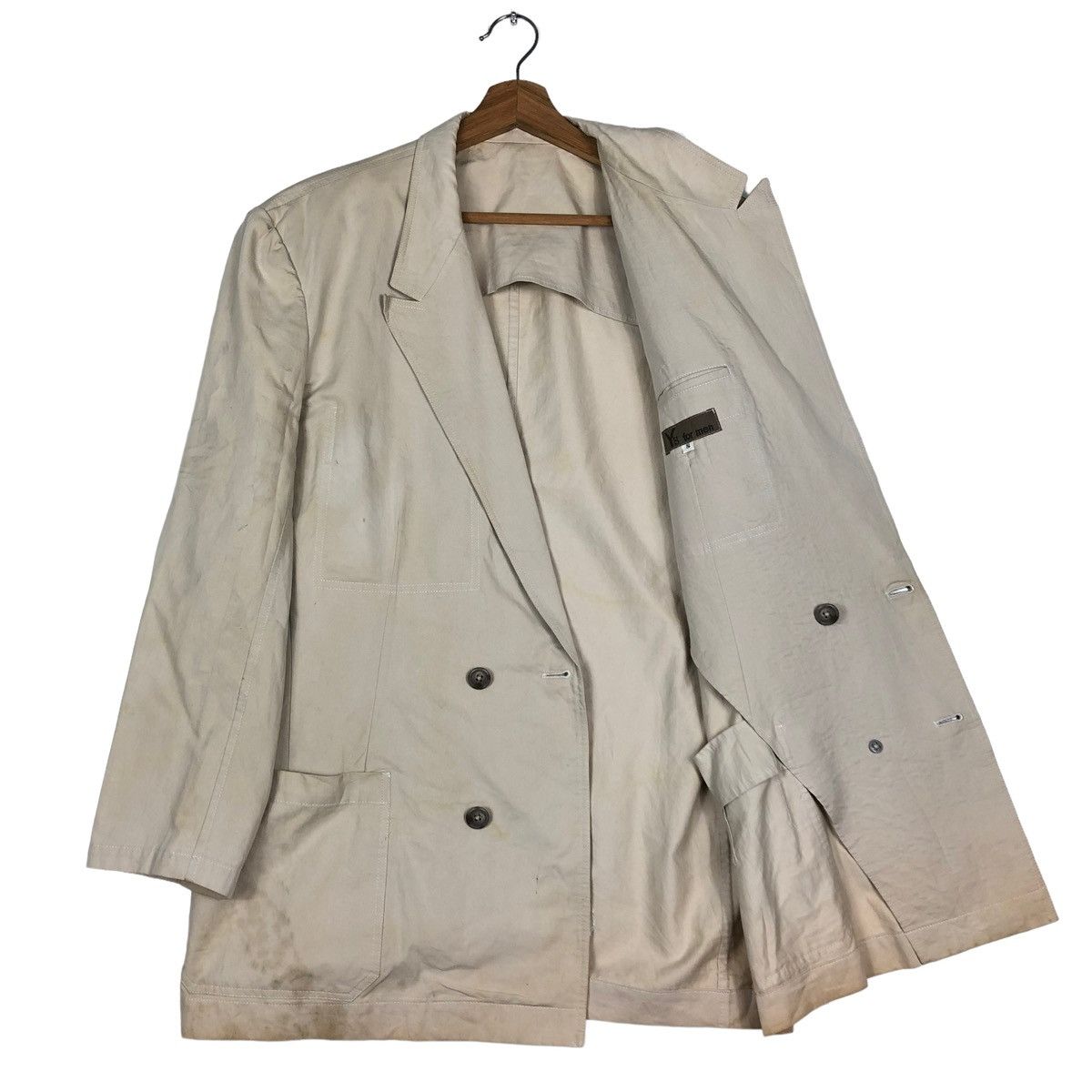 Yohji Yamamoto 🔥VINTAGE Y’S FOR MEN CHORE JACKET DOUBLE BREAST Size US S / EU 44-46 / 1 - 11 Thumbnail