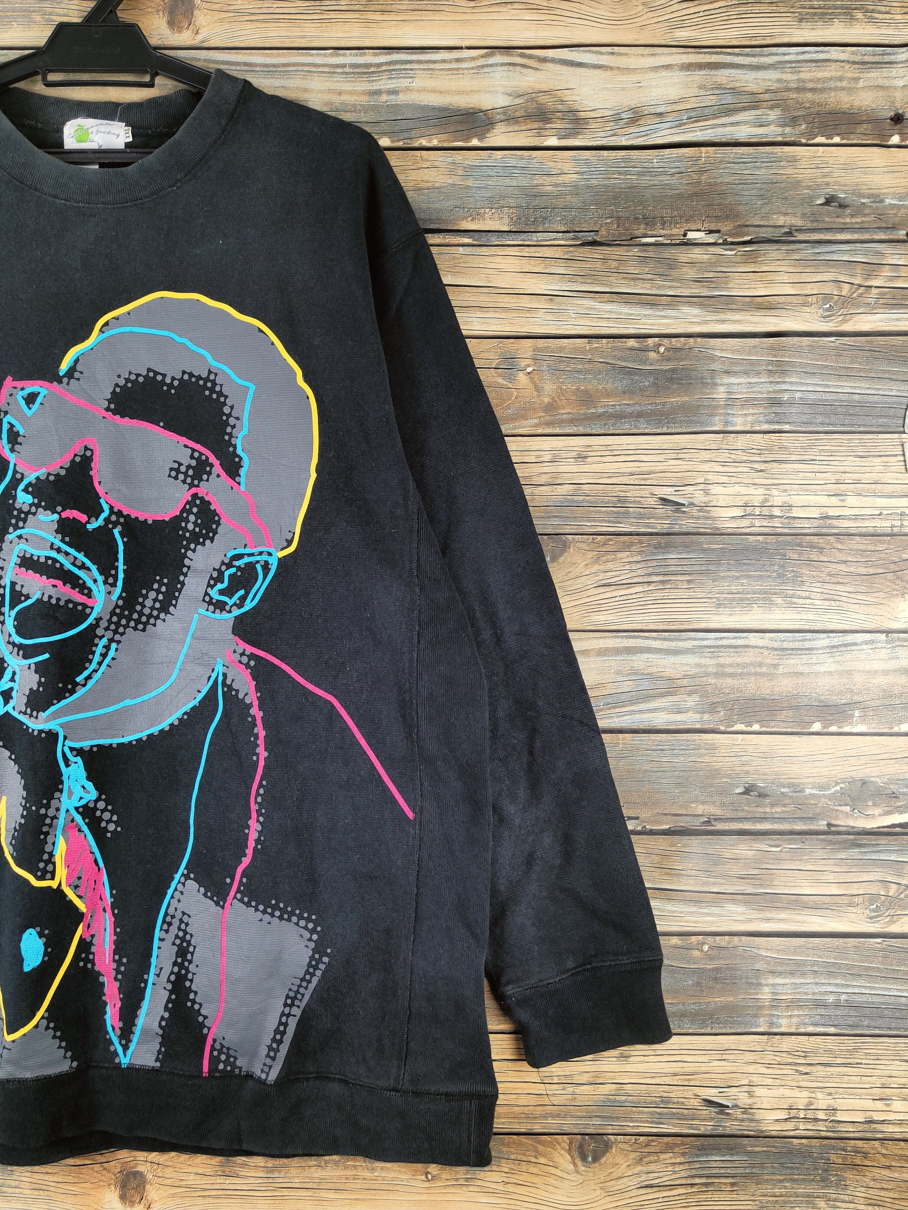 Japanese Brand DL Craft Black rapper Sweatshirts #46-212 Size US XXL / EU 58 / 5 - 6 Thumbnail