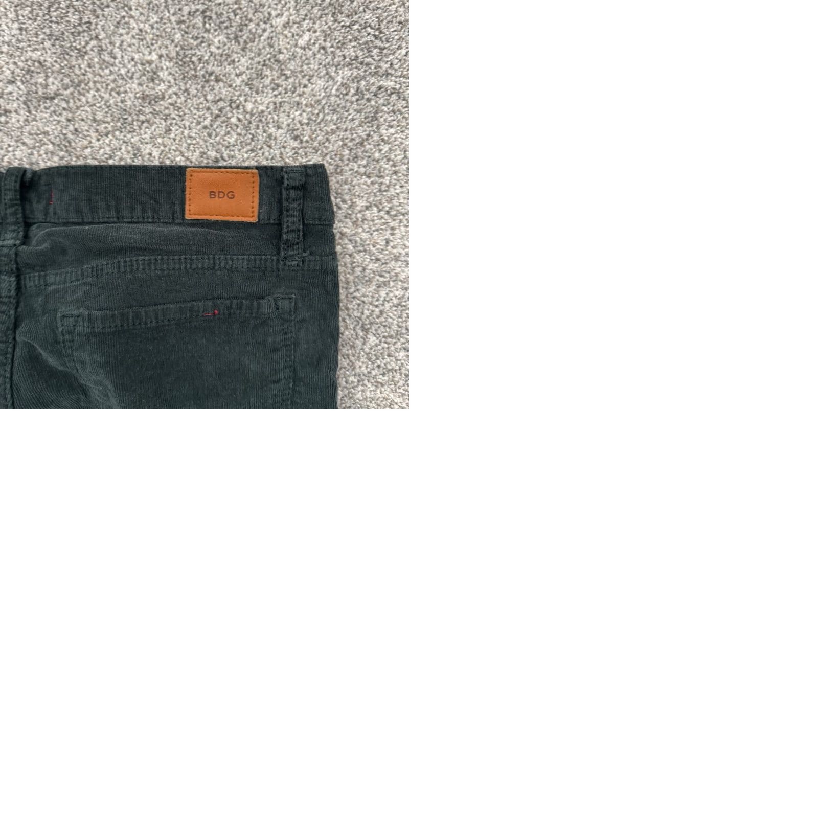 Bdg BDG Pants Men Size 30x30 Corduroy Cigarette Ankle Grunge Streetwear Indie Streetwear Mens Straight 5-Pocket Green (98% Cotton) Size US 30 / EU 46 - 9 Thumbnail