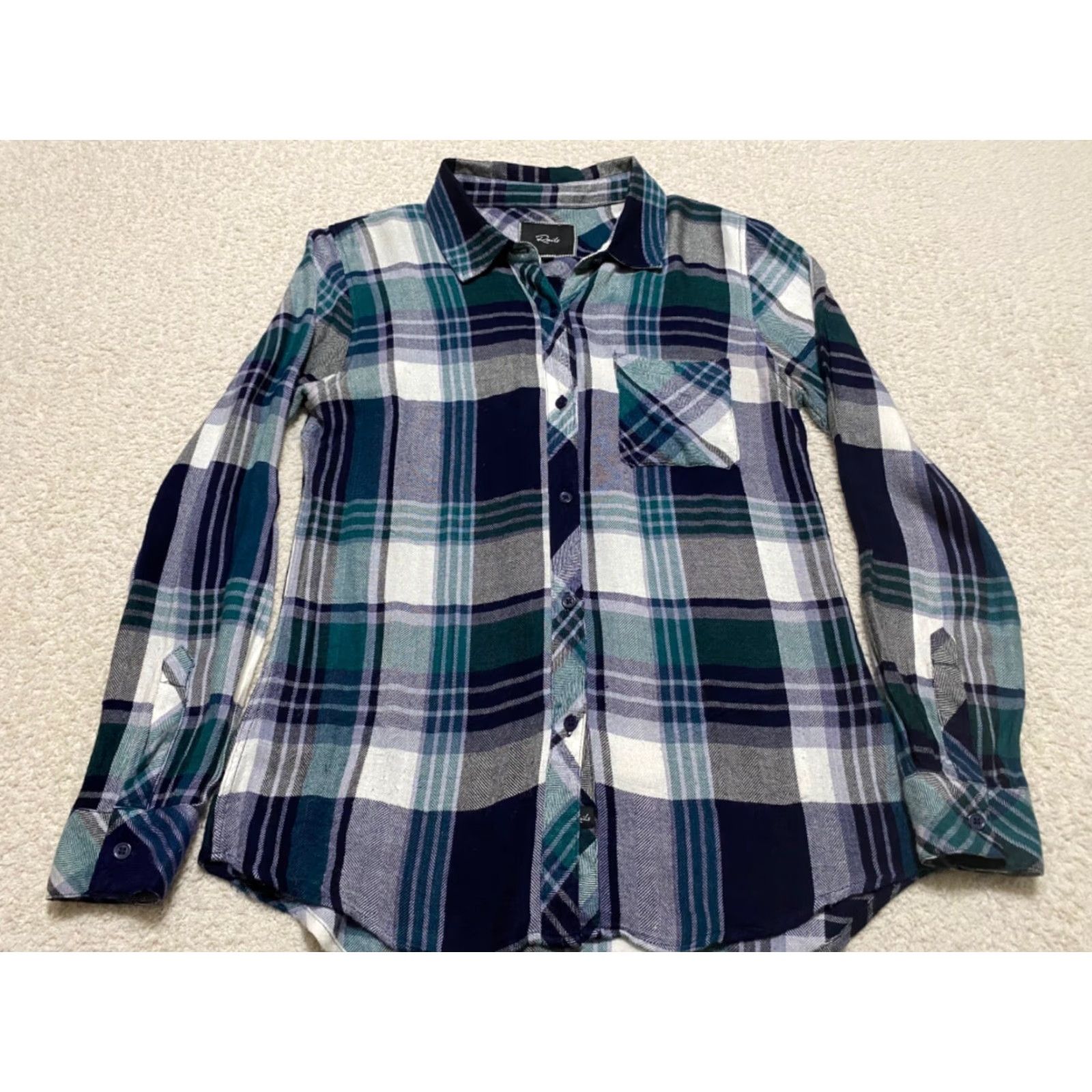 Rails **Rails Women's Small Multicolor Plaid Check Long Sleeve Shirt** User: **Rails Women's Small Multicolor Plaid Long Sleeve Shirt** Size S / US 4 / IT 40 - 3 Thumbnail