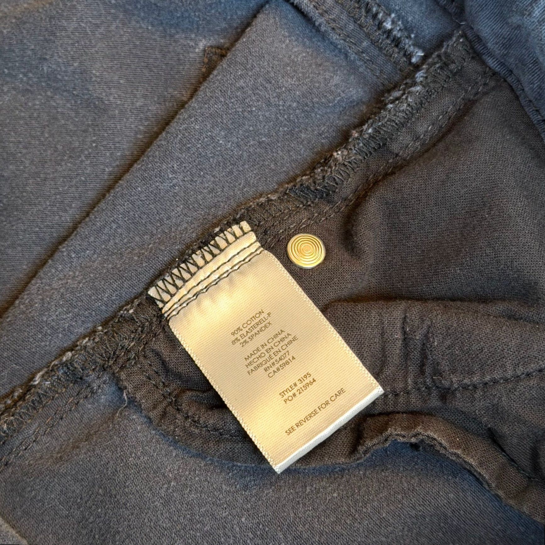 Vintage Cabi Jeans Women 4 Dark Blue Floral Damask Skinny Stretch Denim 30x29" Size 27" / US 4 / IT 40 - 5 Thumbnail