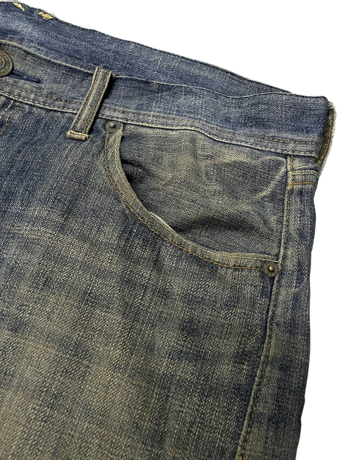 Hysteric Glamour Vintage Japanese Brand Mud Wash Loose Distressed Jeans Size US 36 / EU 52 - 8 Thumbnail