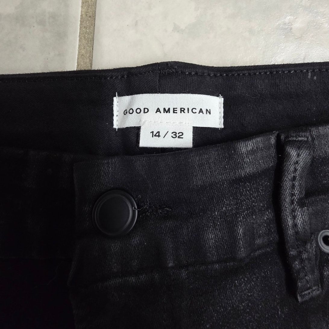Good American Good American Black Shiny Bootcut Jeggings - 14/32 Size 36" / US 14 / IT 50 - 3 Thumbnail