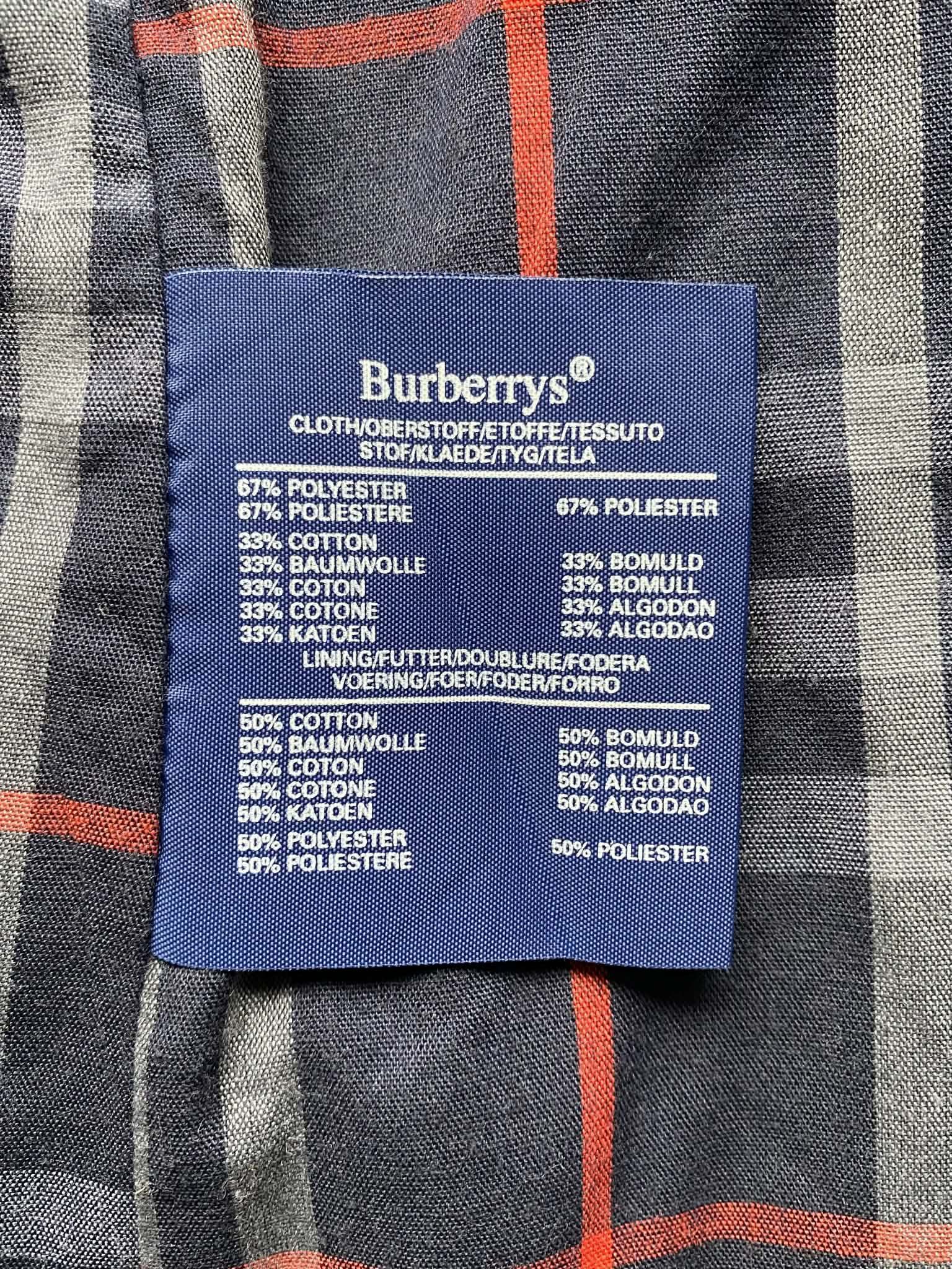 Burberry Prorsum Vintage Burberry Prorsum Trench Coat Nova Check Dark Blue Size US XL / EU 56 / 4 - 6 Thumbnail