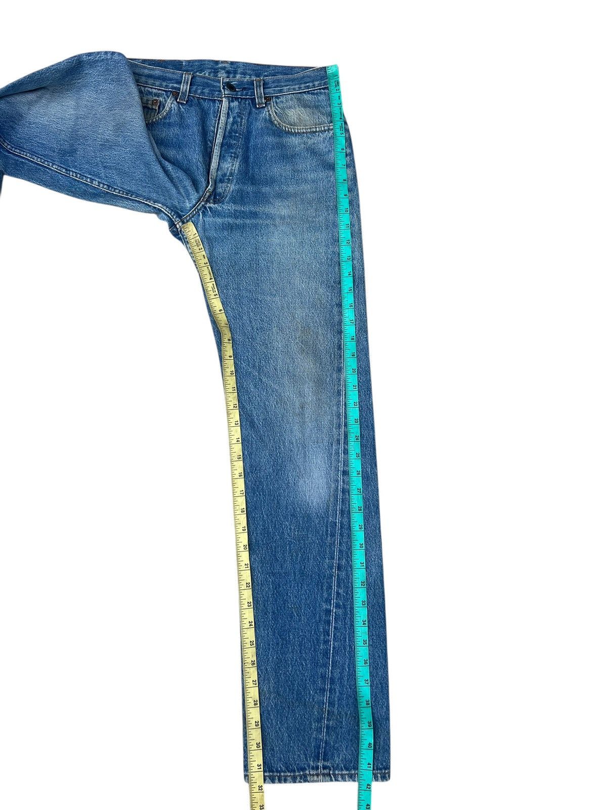 Levi's Vintage 80s Levi’s 501 Made in USA Dirty Mud Denim Jeans Size US 30 / EU 46 - 6 Thumbnail