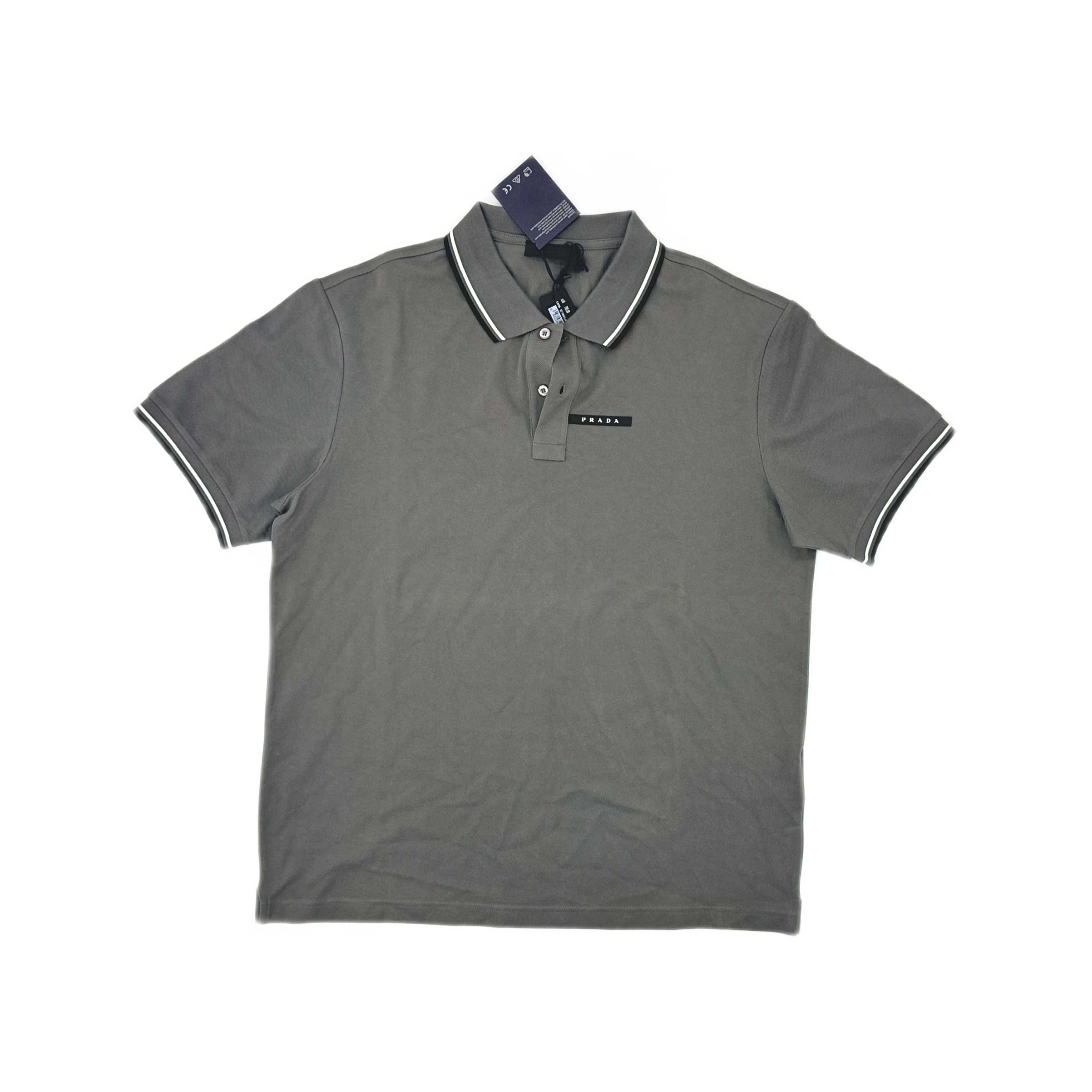 Prada Prada Logo Patch Cotton Polo Shirt Size XXXL Size US XXL / EU 58 / 5 - 1 Thumbnail