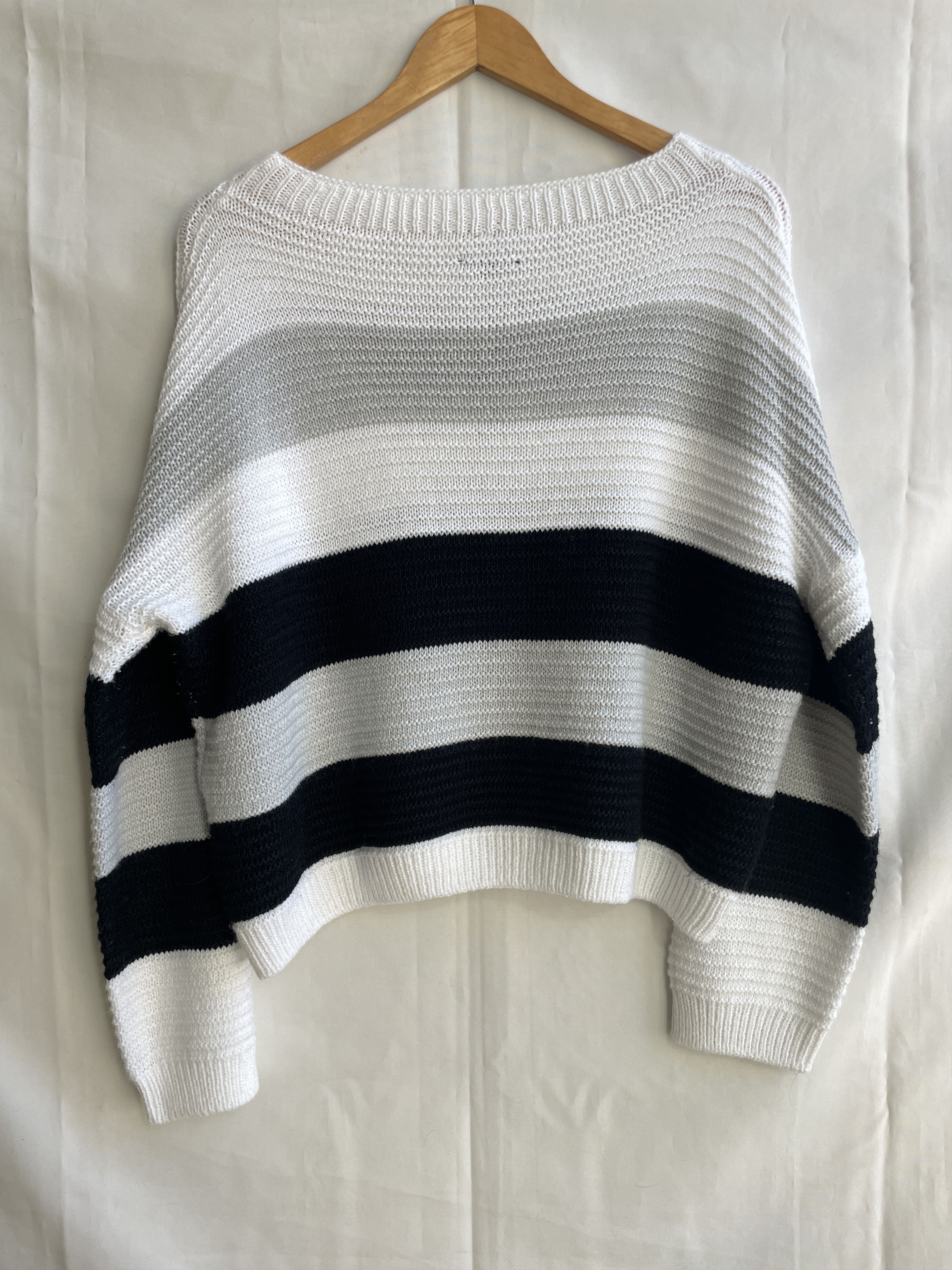 Ann Demeulemeester Ann Demeulemeester Wool Mohair Wide Stripe Cropped Sweater Size M / US 6-8 / IT 42-44 - 2 Thumbnail
