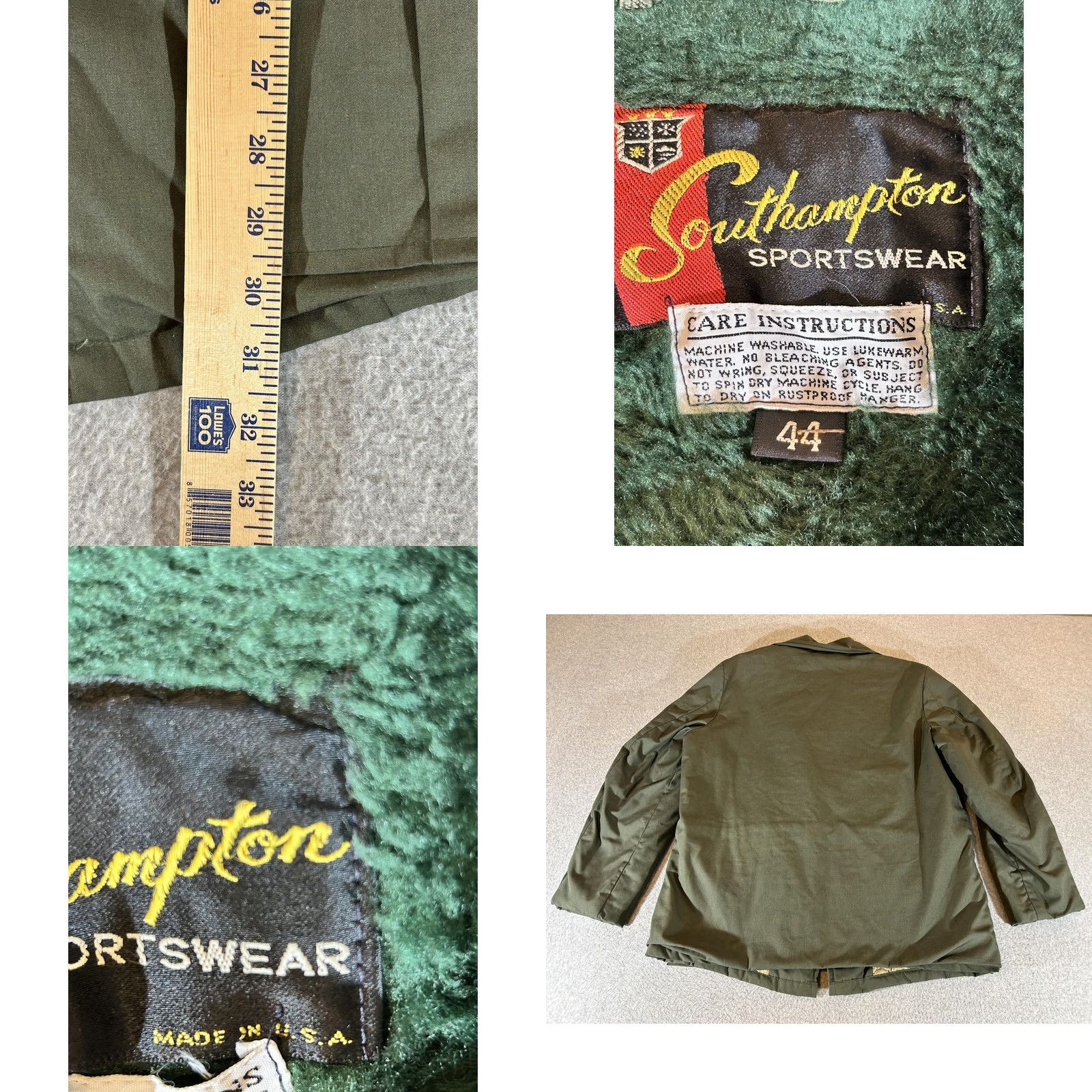 Vintage VINTAGE Southampton Coat Mens 44 Parka Coat Winter Insulated Lined Zip Canvas Green Outdoors Hunting Workwear Size US S / EU 44-46 / 1 - 8 Thumbnail