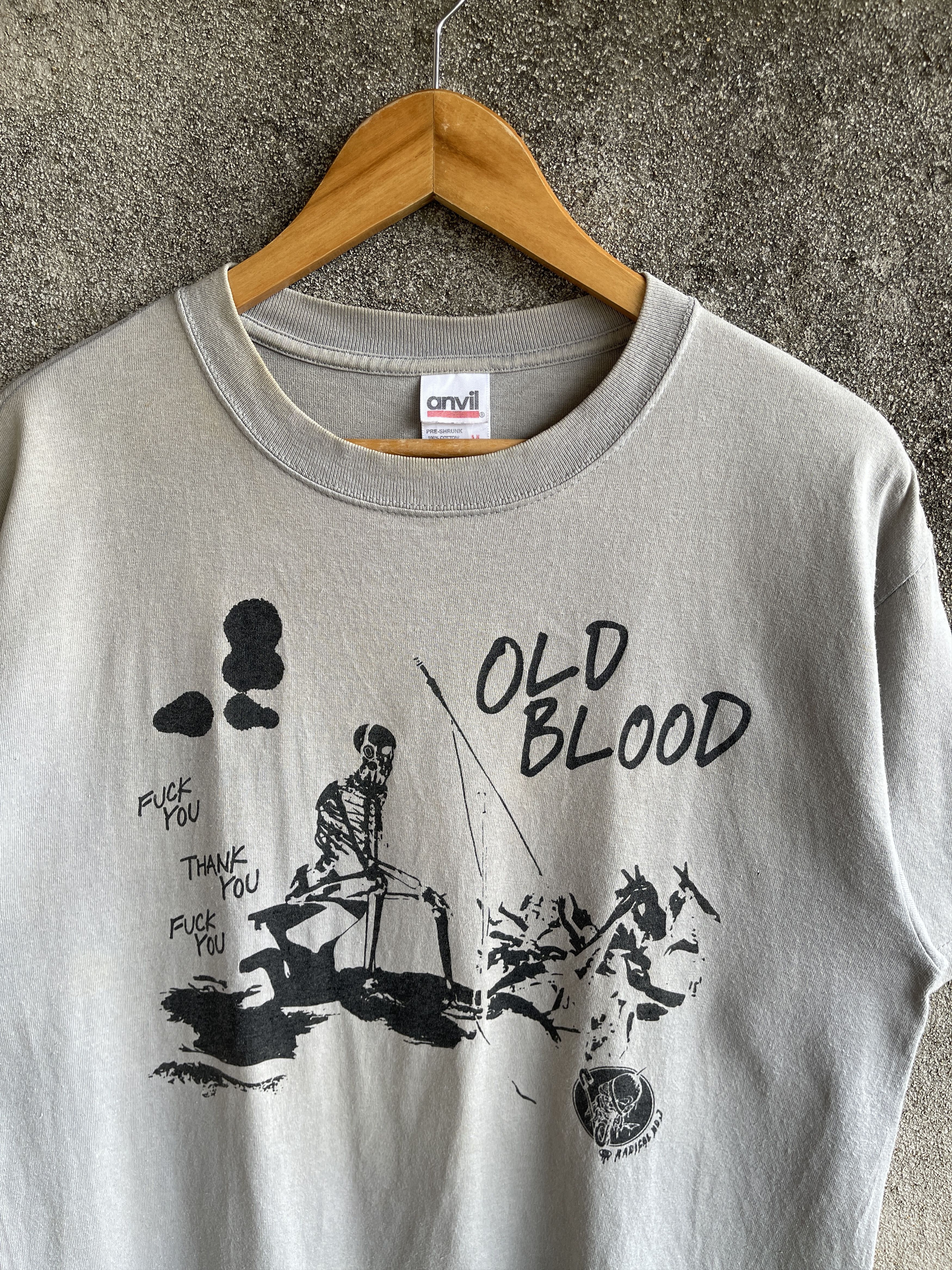 Fuck Art, Make Tees Vintage’90s🔥Skull Old Blood Fuck You Thank You Tshirt Size US M / EU 48-50 / 2 - 2 Thumbnail