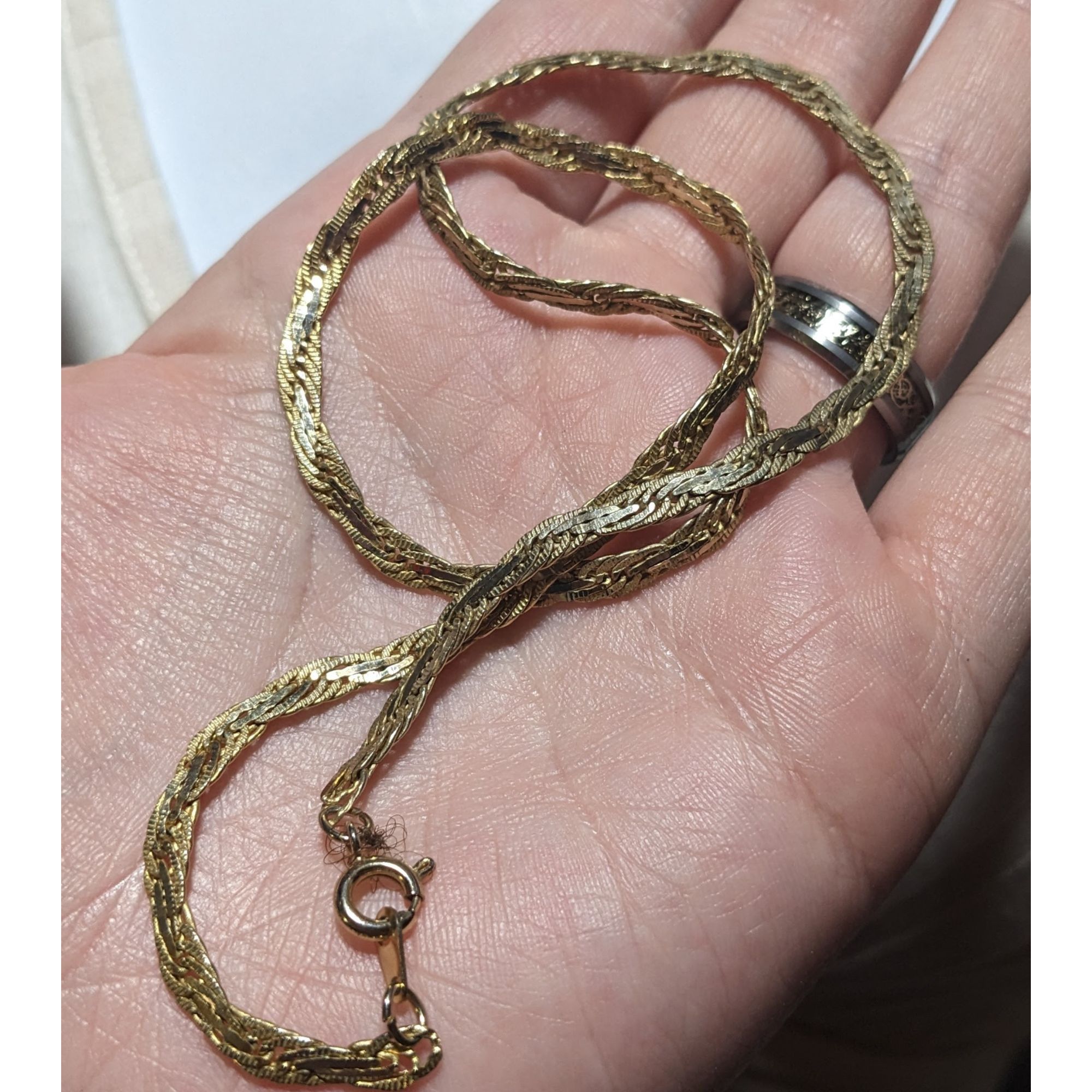 Other Gold Flattened Twisted Rope Chain Necklace Size ONE SIZE - 8 Thumbnail