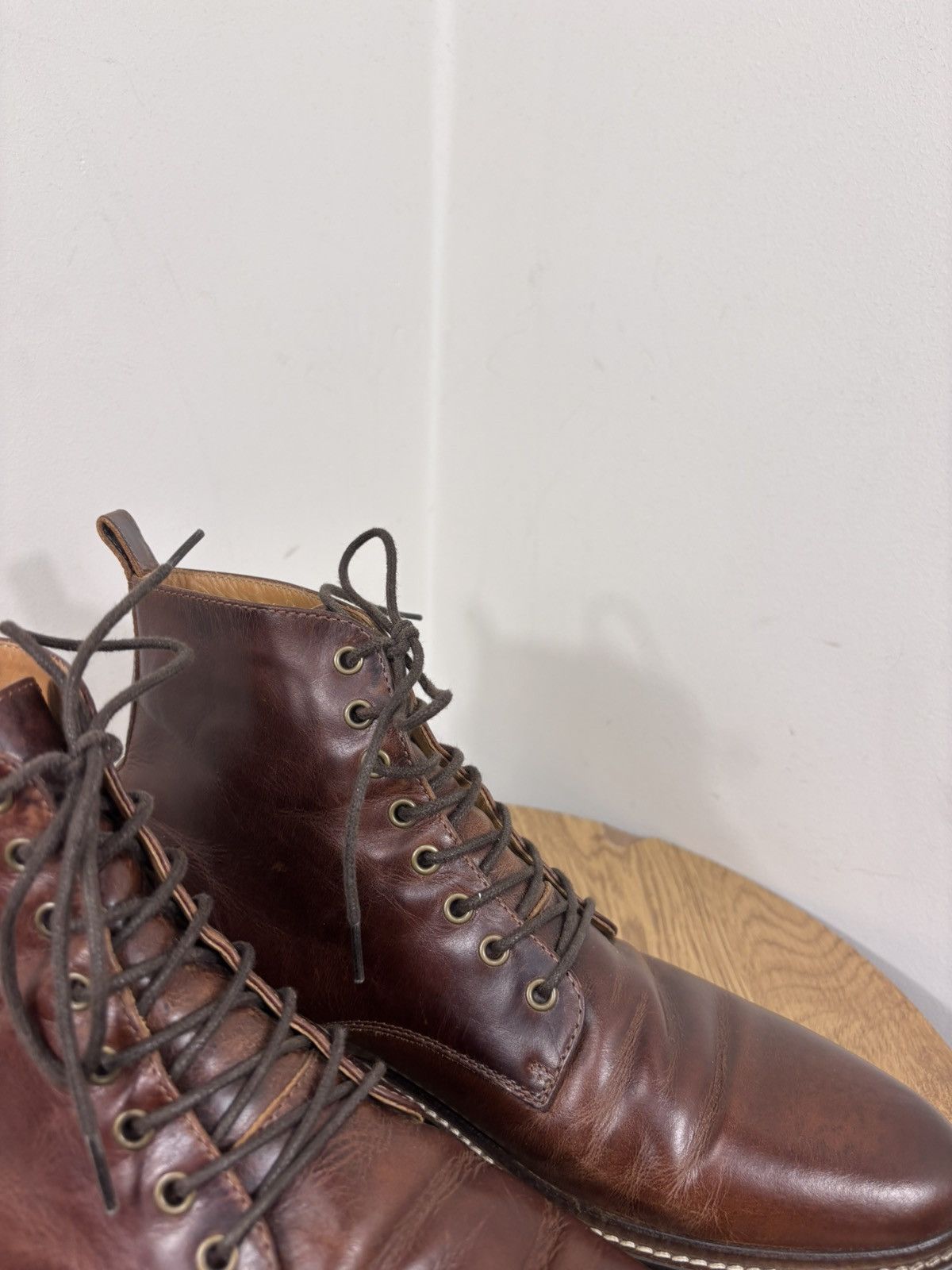 Bobbies Bobbies Paris Men’s Brown Calf Leather Service Lace-Up Boots Size US 9 / EU 42 - 5 Thumbnail