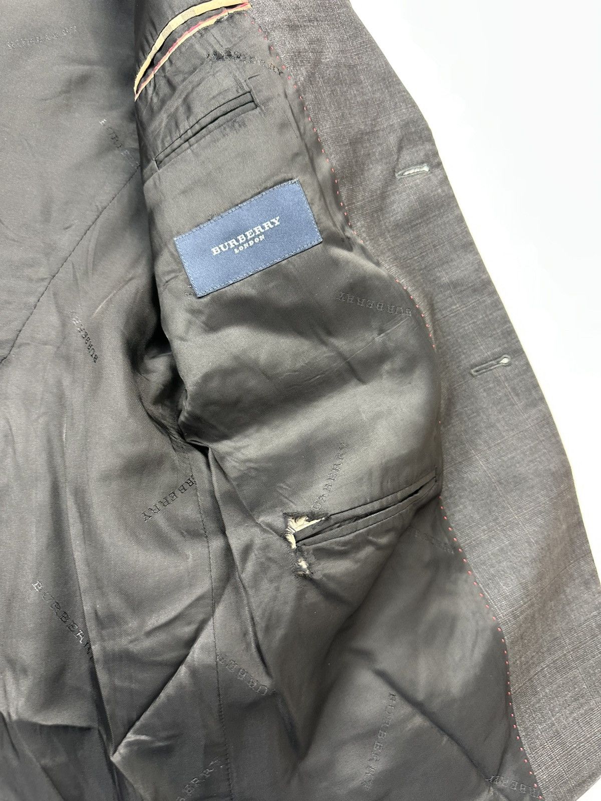 Burberry Burberry Wool Blazer Classic Gray Men's Size 44R - 13 Thumbnail