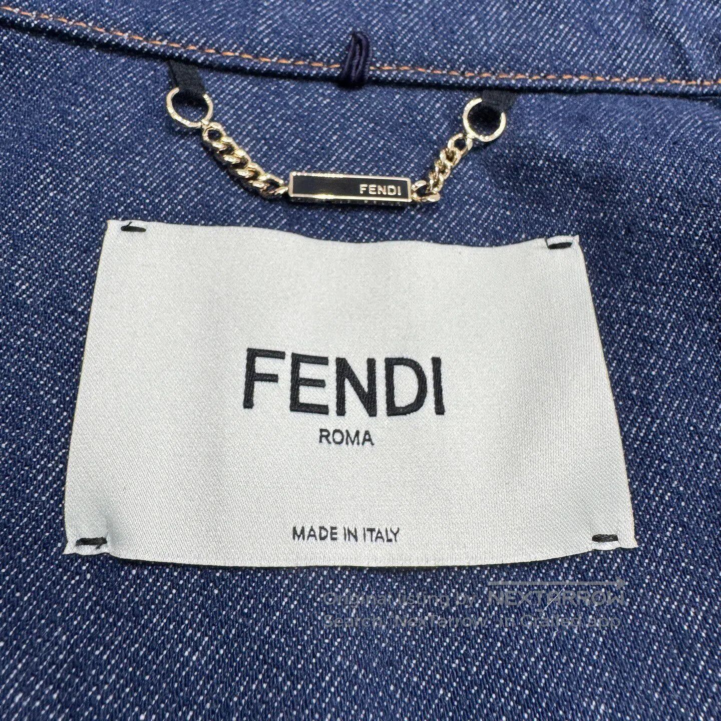 Fendi FENDI Hollow letter denim shirt| Size US XS / EU 42 / 0 - 3 Thumbnail