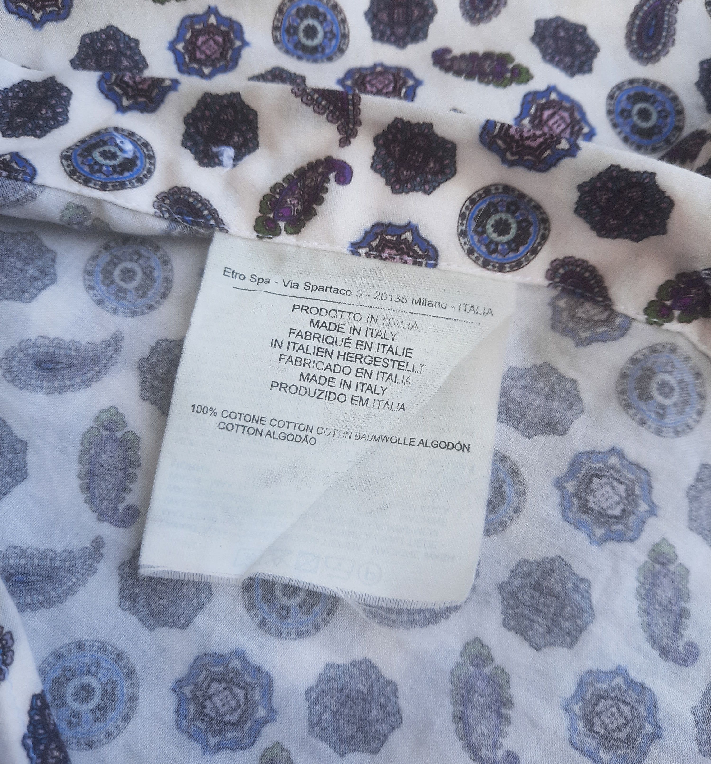 Etro ETRO PAISLEY SHIRT BUTTON Size US M / EU 48-50 / 2 - 4 Thumbnail