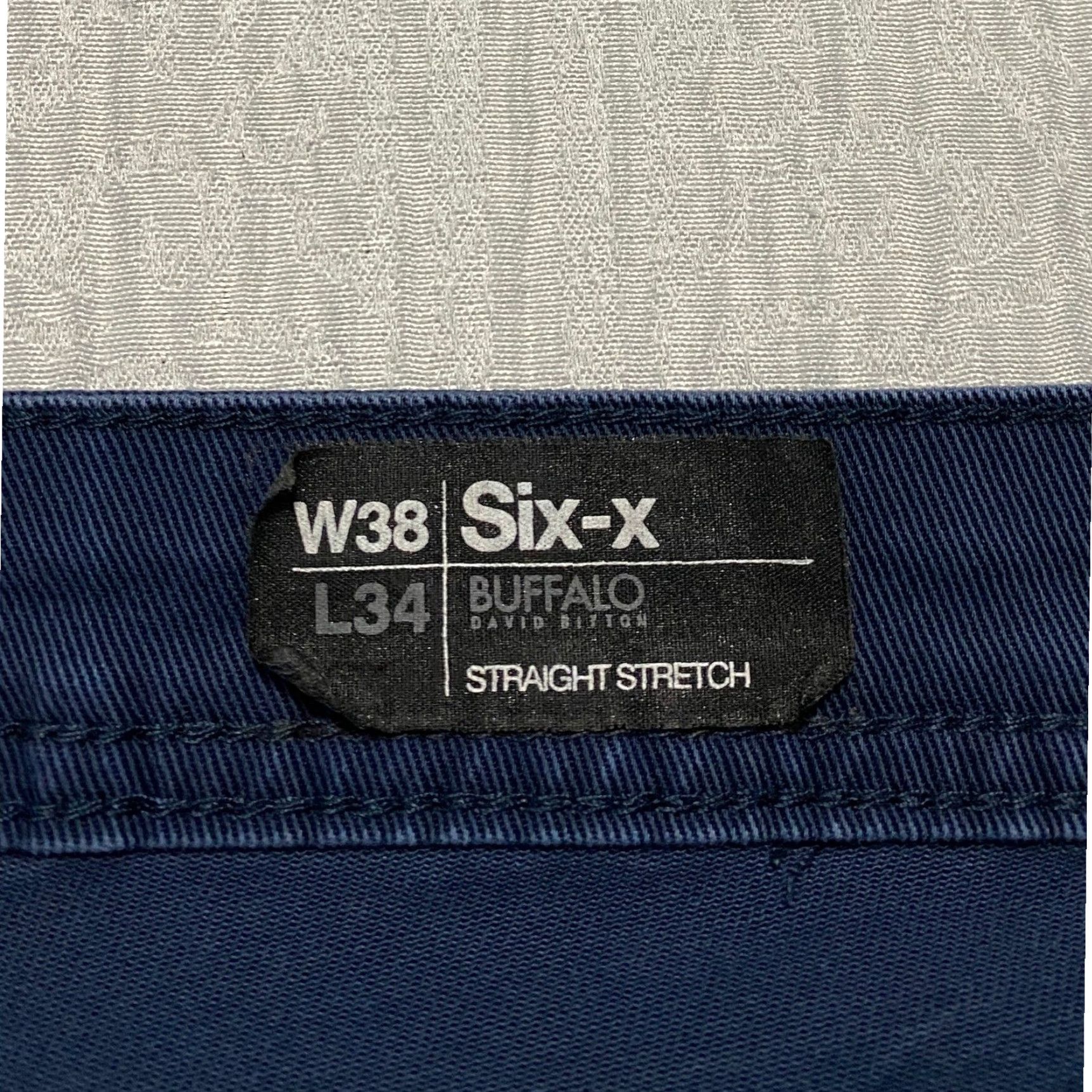 Buffalo David Bitton VINTAGE Buffalo David Bitton Six X Jeans Men 38x34 Navy Blue Straight Stretch Pants Belt? Size US 38 / EU 54 - 3 Thumbnail