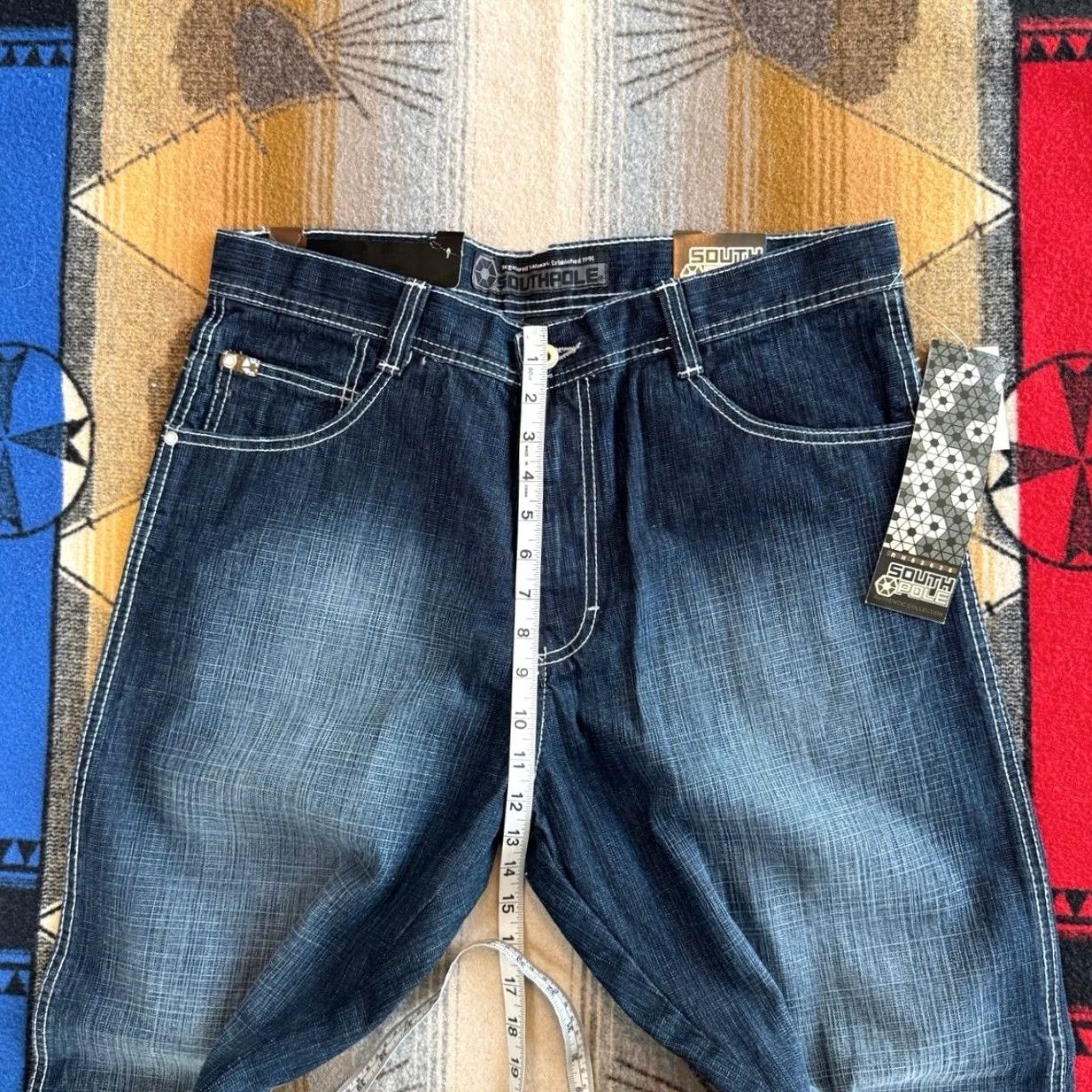 Southpole VINTAGE Southpole Jeans Wide Leg Denim Size 36x30 NWT Grunge Skate Y2K Size US 36 / EU 52 - 7 Thumbnail