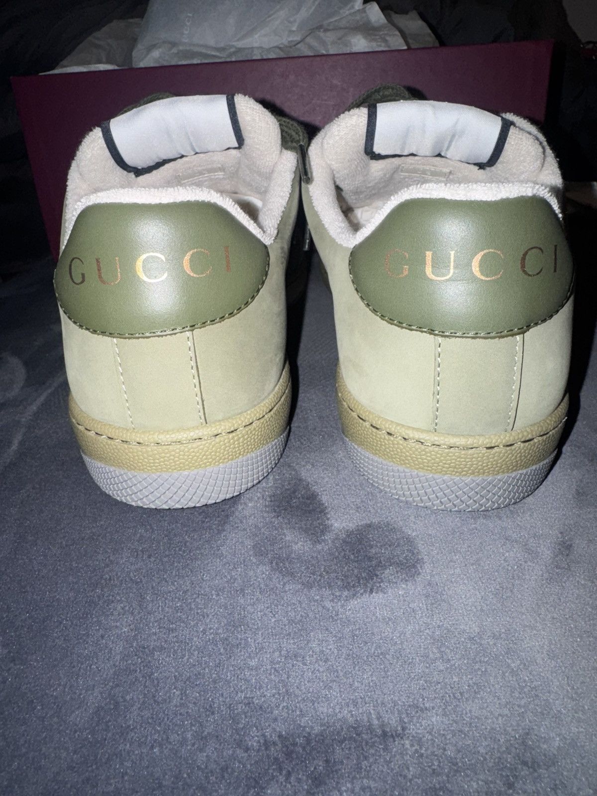 Gucci Gucci Olive Screener GG Canvas Size 6.5 Gucci Size US 7 / EU 40 - 5 Thumbnail