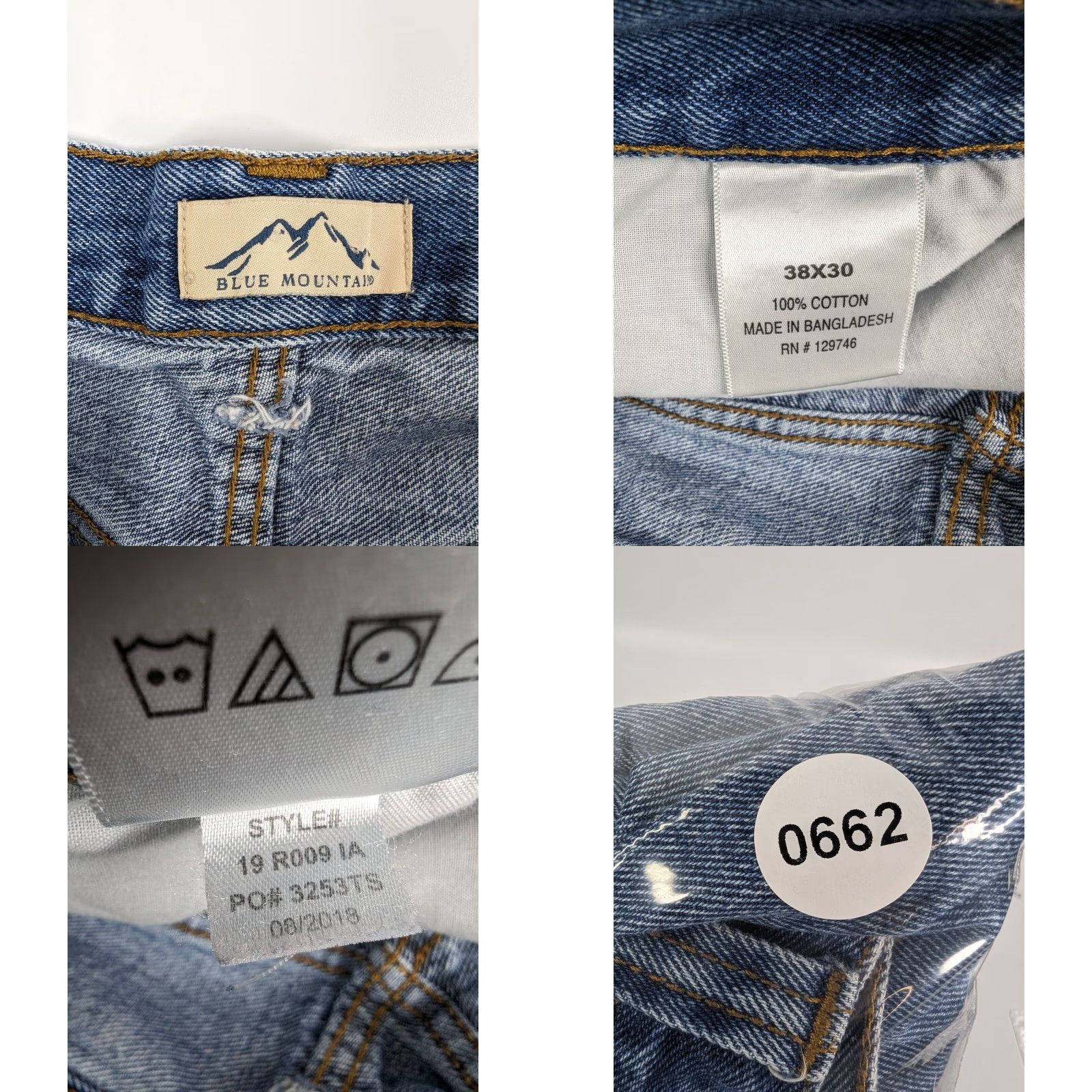 The Mountain Blue Mountain Jeans Men's 38x30 Denim Straight 100% Cotton Blue Mountain Blue Denim Straight Light Jeans Men's Size 38x30 100% Cotton Size US 38 / EU 54 - 9 Thumbnail