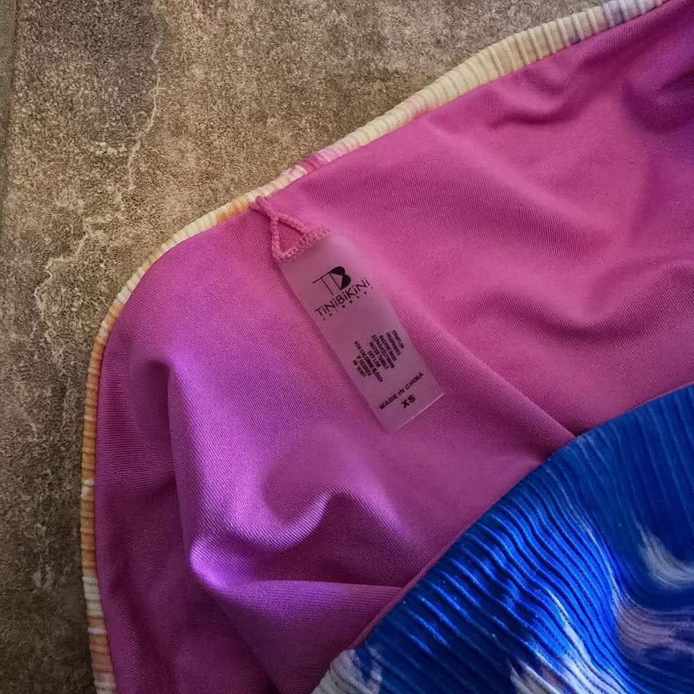 Designer Rainbow Reversible TB High Bikini Bottoms Size ONE SIZE - 4 Thumbnail