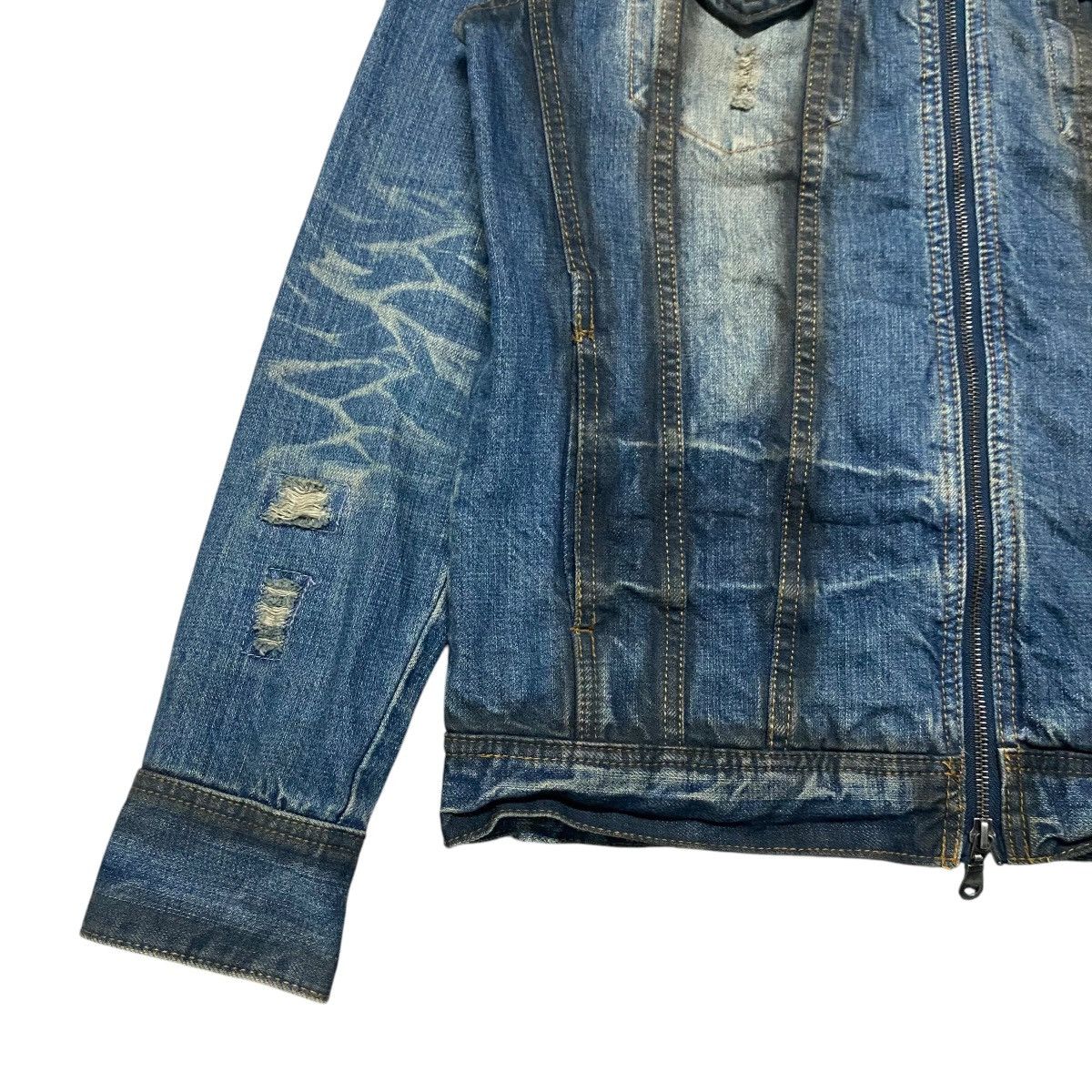 In The Attic IN THE ATTIC Denim Jacket Coated Distressed 'Future Kings' Size US M / EU 48-50 / 2 - 4 Thumbnail