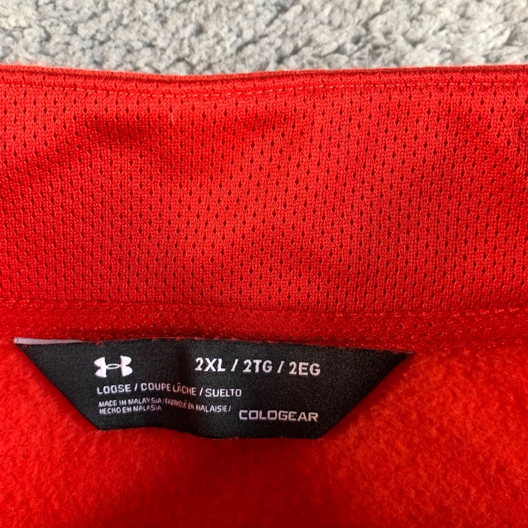 Under Armour Under Armour Sweater Mens 2XL Red ColdGear Zip Pullover Sweatshirt Football Size US XXL / EU 58 / 5 - 3 Thumbnail
