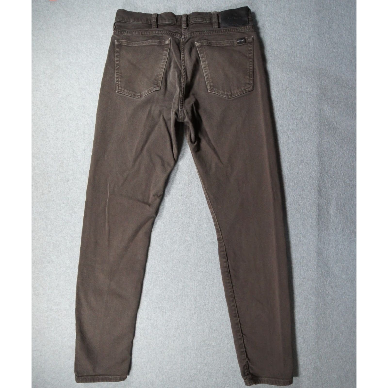 Paul Smith Paul Smith Jeans Mens 30x30 Brown Denim Tapered Fit Stretch Casual Adult Pants Regular Modern 5-Pocket Design Mens Brown Jeans Size US 30 / EU 46 - 7 Thumbnail