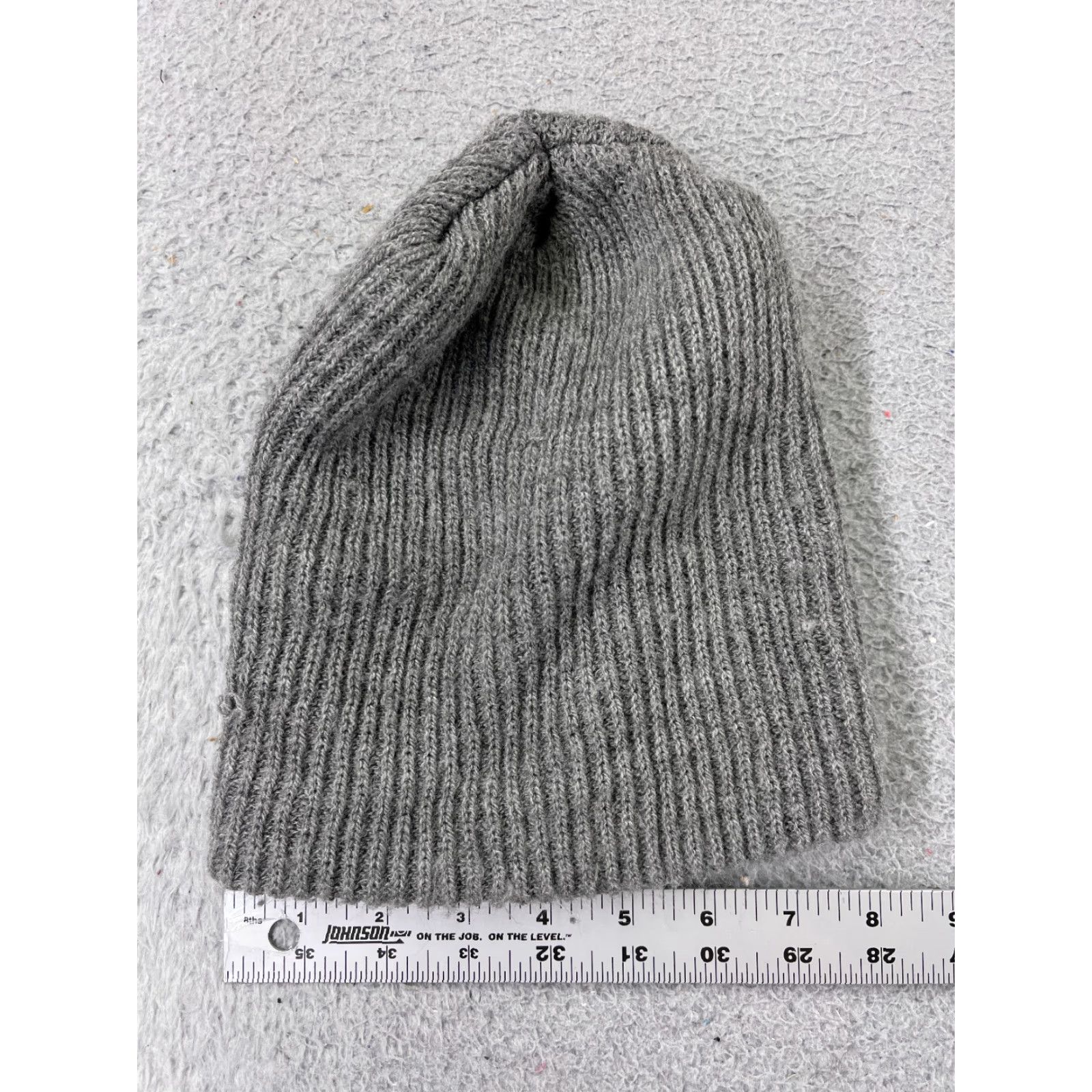 Vintage Gray Knit Acrylic Beanie Toque Unisex One Size Winter Ski Hat Size ONE SIZE - 3 Thumbnail