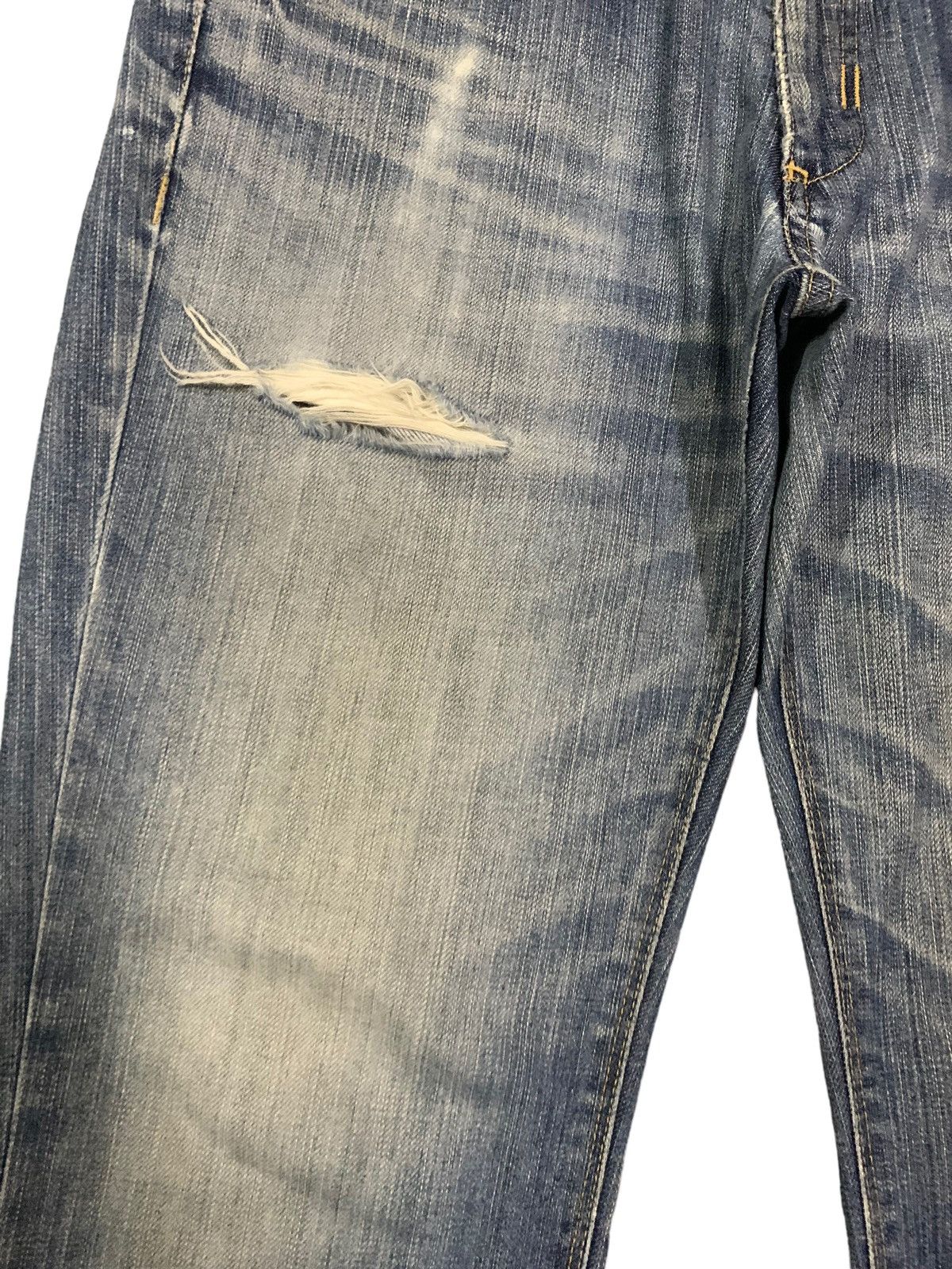 Neil Barrett Vintage Black Barret Japan Blue Wash Grunge Distressed Jeans Size US 31 - 6 Thumbnail
